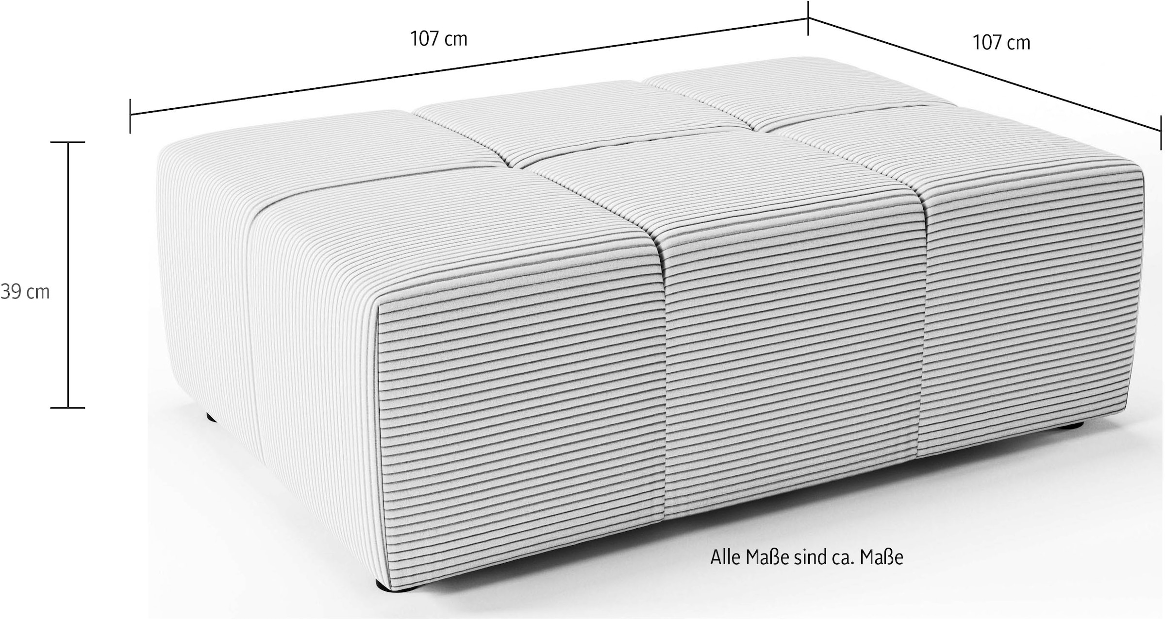 INOSIGN Polsterhocker »Ancona«, passend zur "Ancona"-Polsterserie, auch in Cord + Easy Care
