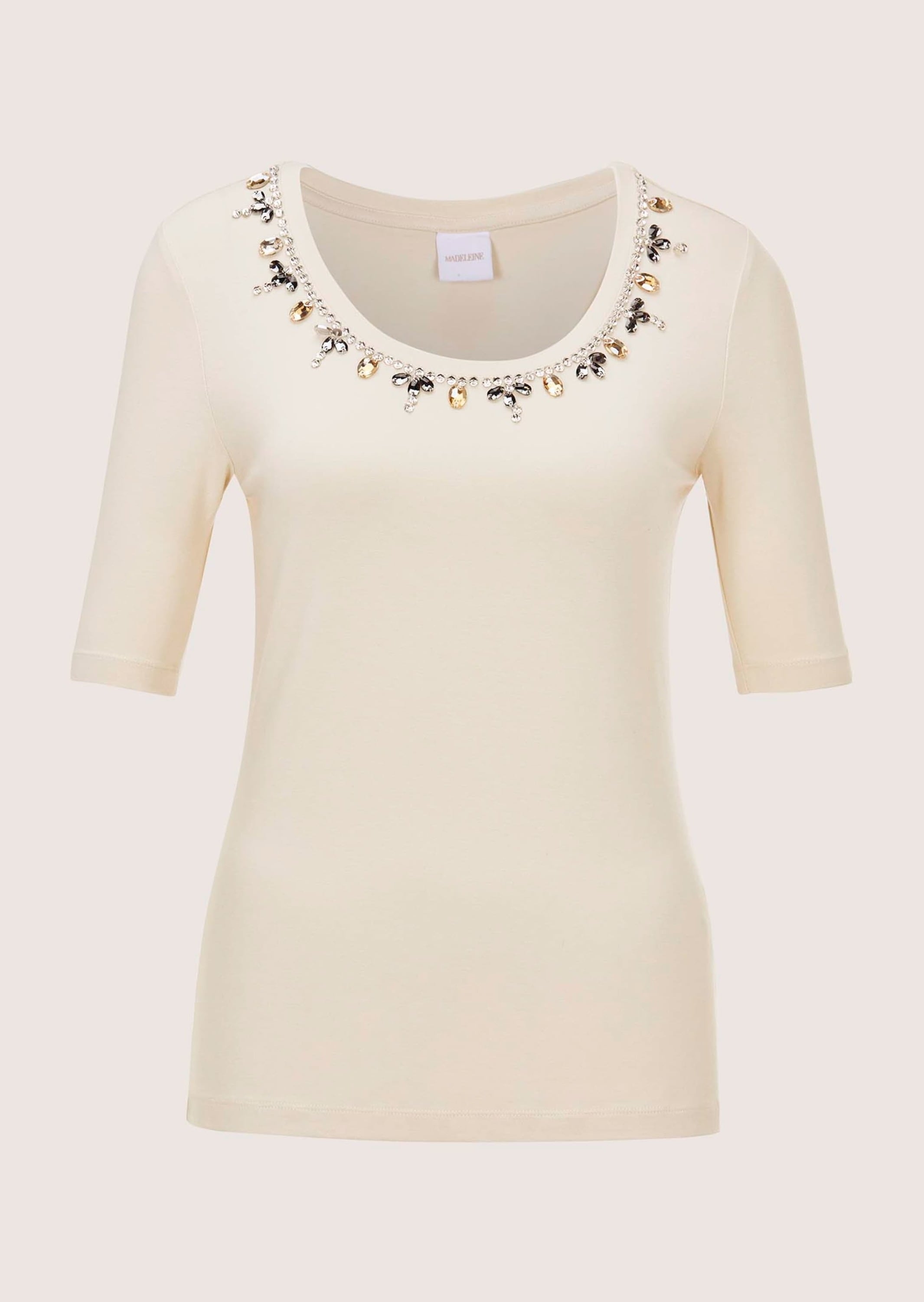 MADELEINE Kurzarmshirt »Shirt Elegantes Oberteil mit Schmucksteinen«