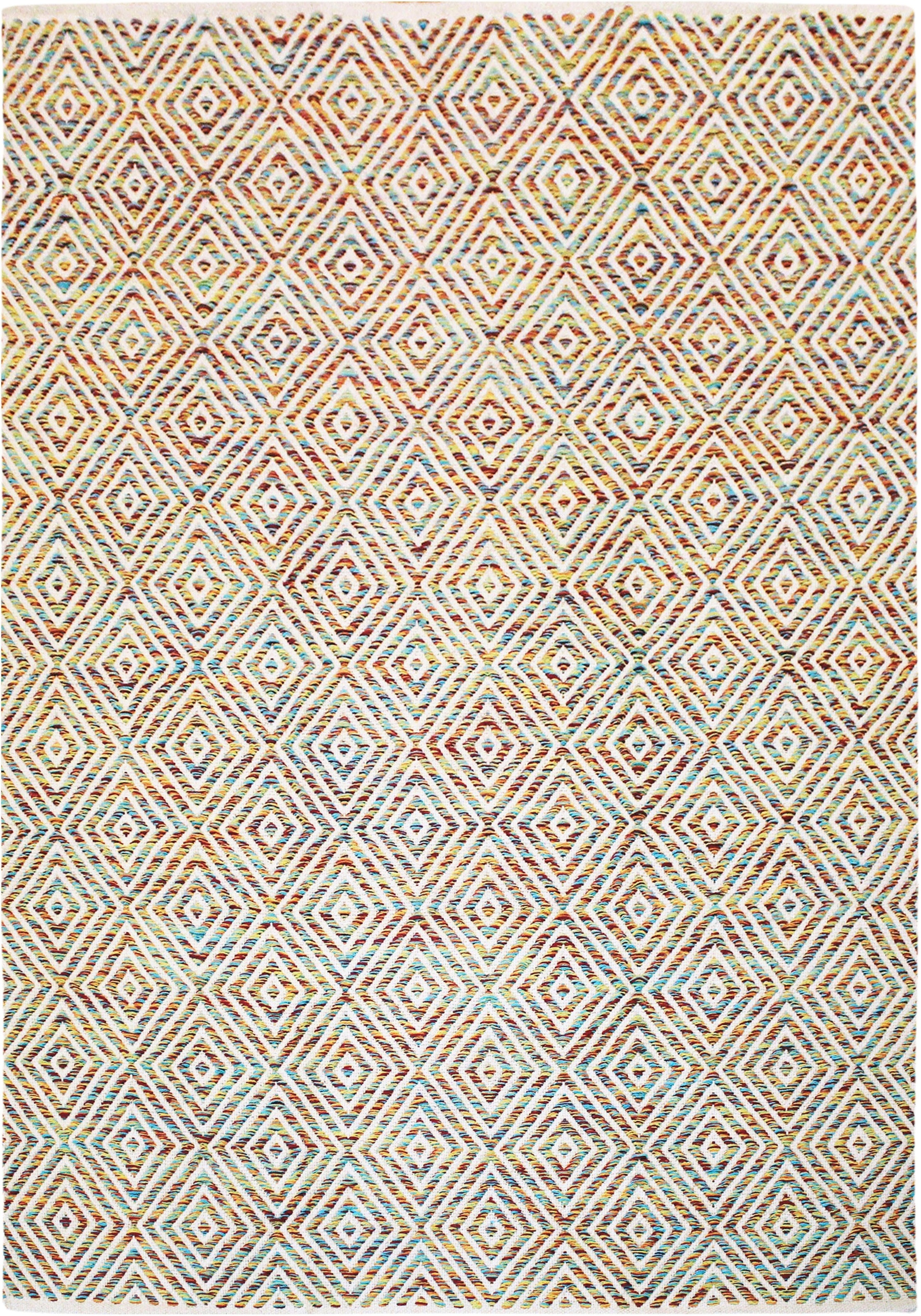 calo-deluxe Teppich »Luba 333« rechteckig 7 mm Höhe reine Baumwolle, Wohnzimmer