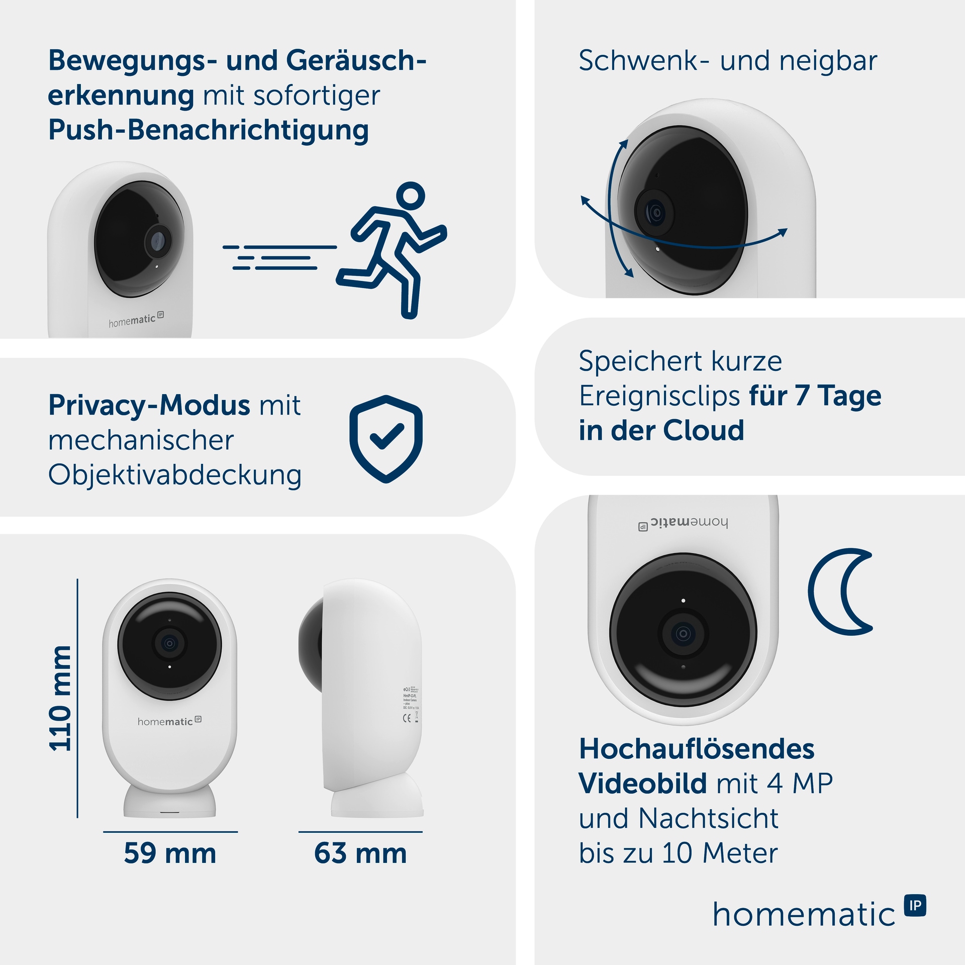 Homematic IP Smart Home Kamera »Innenkamera – plus« Innenbereich