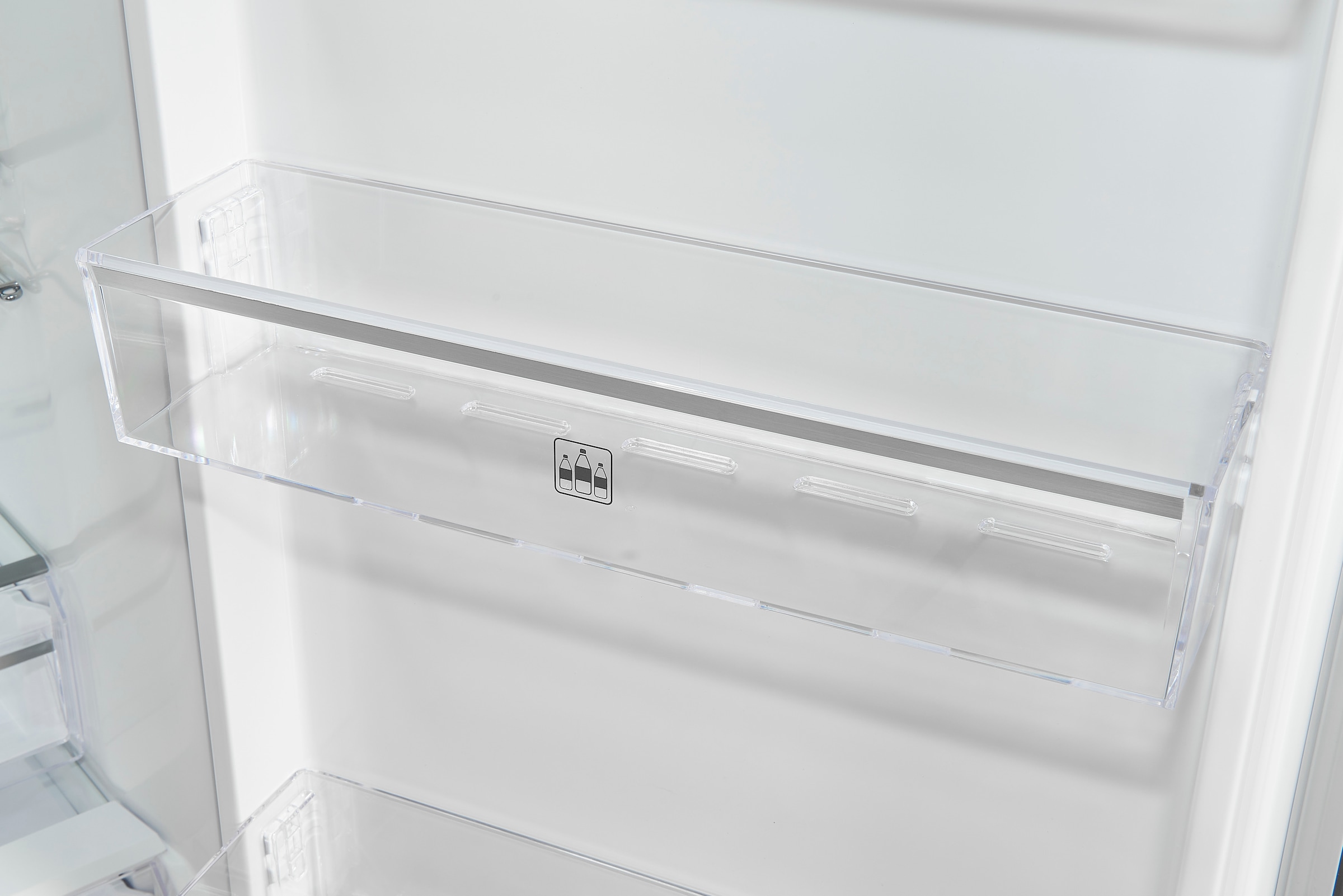 exquisit Vollraumkühlschrank »KS360-V-HE-040E inoxlook-az« 185 cm hoch 60 cm breit Praktisch & modern: Vollraumkühlschrank mit No-Frost & LED-Licht