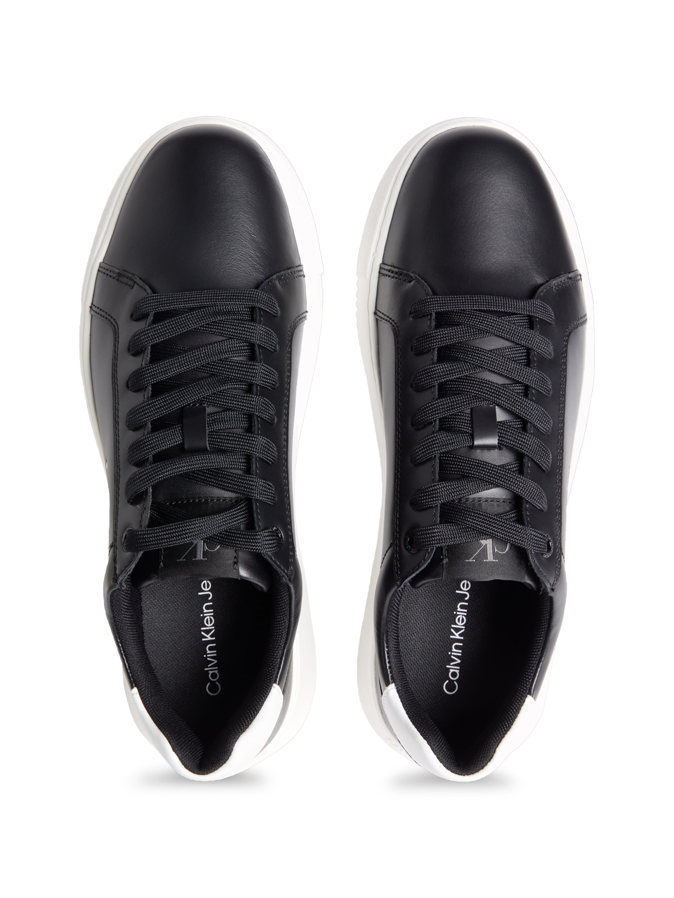 Calvin Klein Jeans Sneaker »CHUNKY CUPSOLE MONO LTH«, Schnürschuh, Halbschuh, Freizeitsneaker mit seitlichem Logo