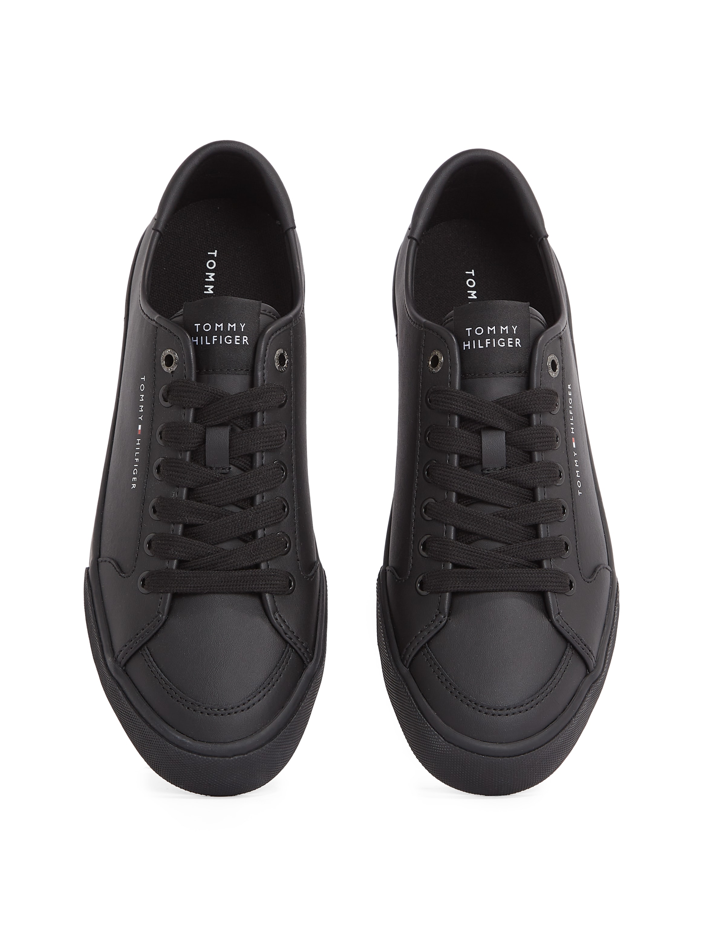 Tommy Hilfiger Sneaker »CORE CORPORATE VULC LEATHER«, Freizeitschuh, Halbschuh, Schnürer mit Logoschriftzug