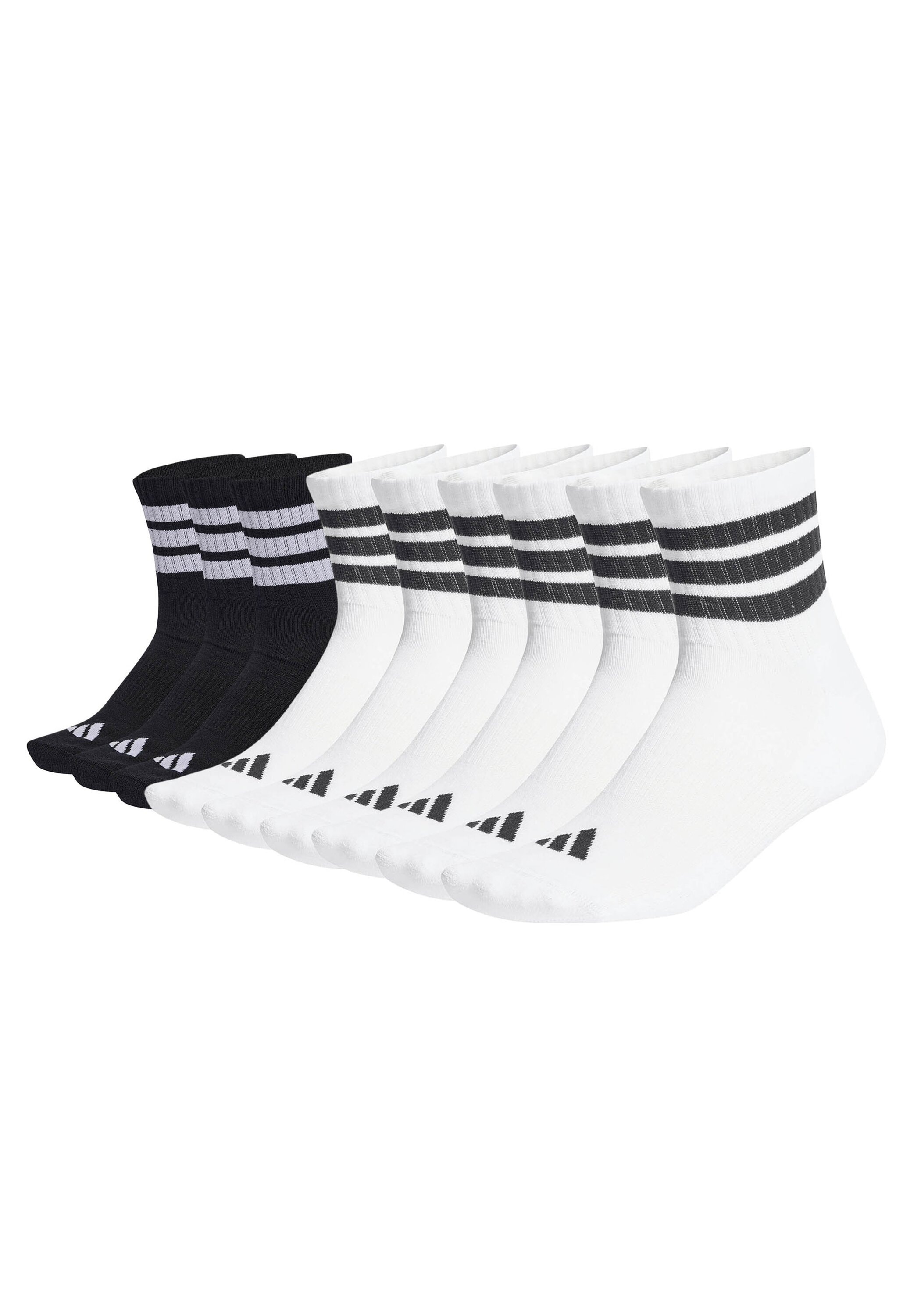 adidas Originals Kurzsocken »Socken 3-Stripes Cushioned Sportswear Mid-Cut Socks 9P 9er Pack« 9 Paar tlg.