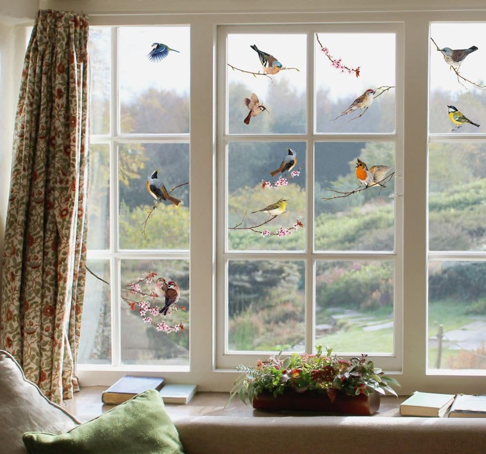 Komar Fensterbild »Vögel« 31x31 cm, selbsthaftend