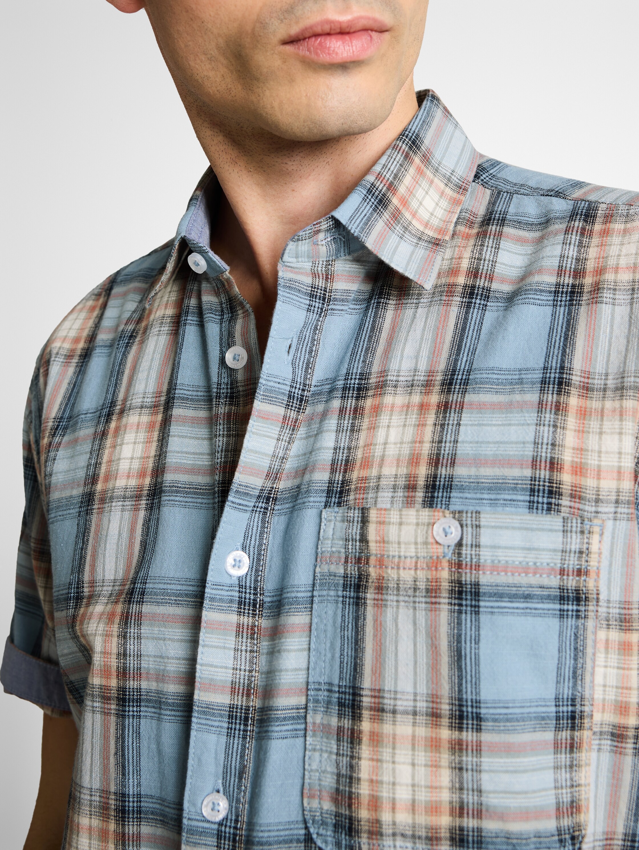 TOM TAILOR Kurzarmhemd mit Karo Muster