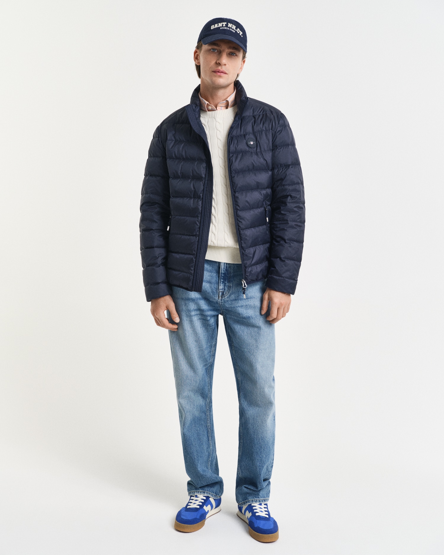 Gant Steppjacke »LIGHT DOWN JACKET« 2-Wege-Reißverschluss, Übergangsjacke, regular fit