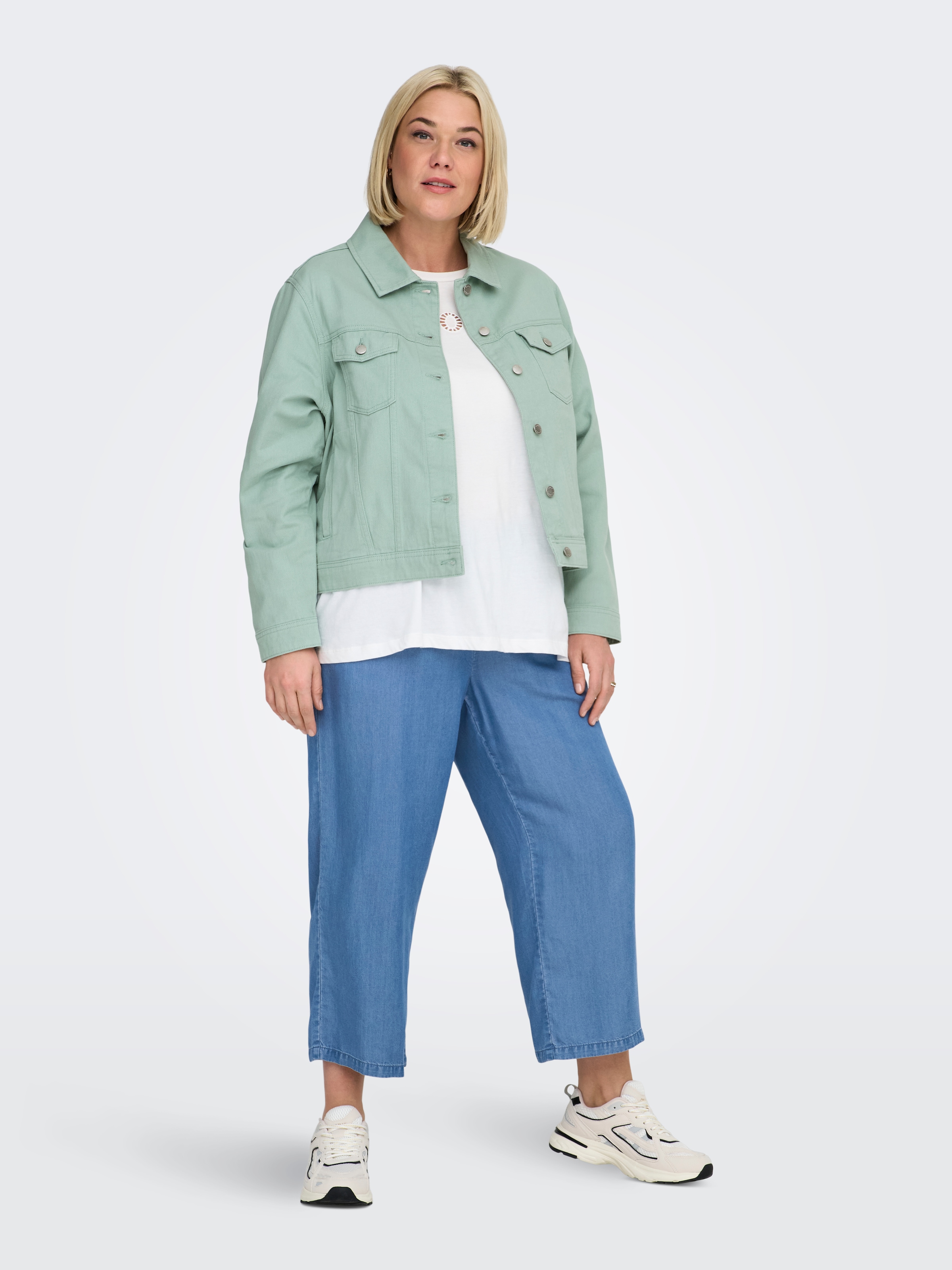 ONLY CARMAKOMA Jeansjacke »CARTIA L/S COLORED JACKET CC PNT«