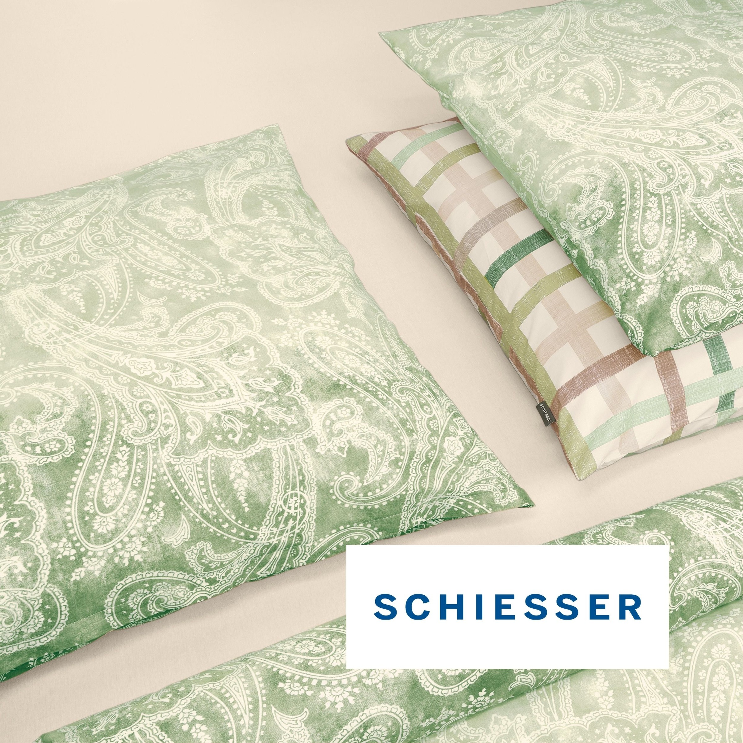 Schiesser Bettwäsche »Claire aus weicher Baumwolle mit Paisleymuster in dezentem Farbverlauf« 2 Stk. OEKO-TEX® MADE IN GREEN