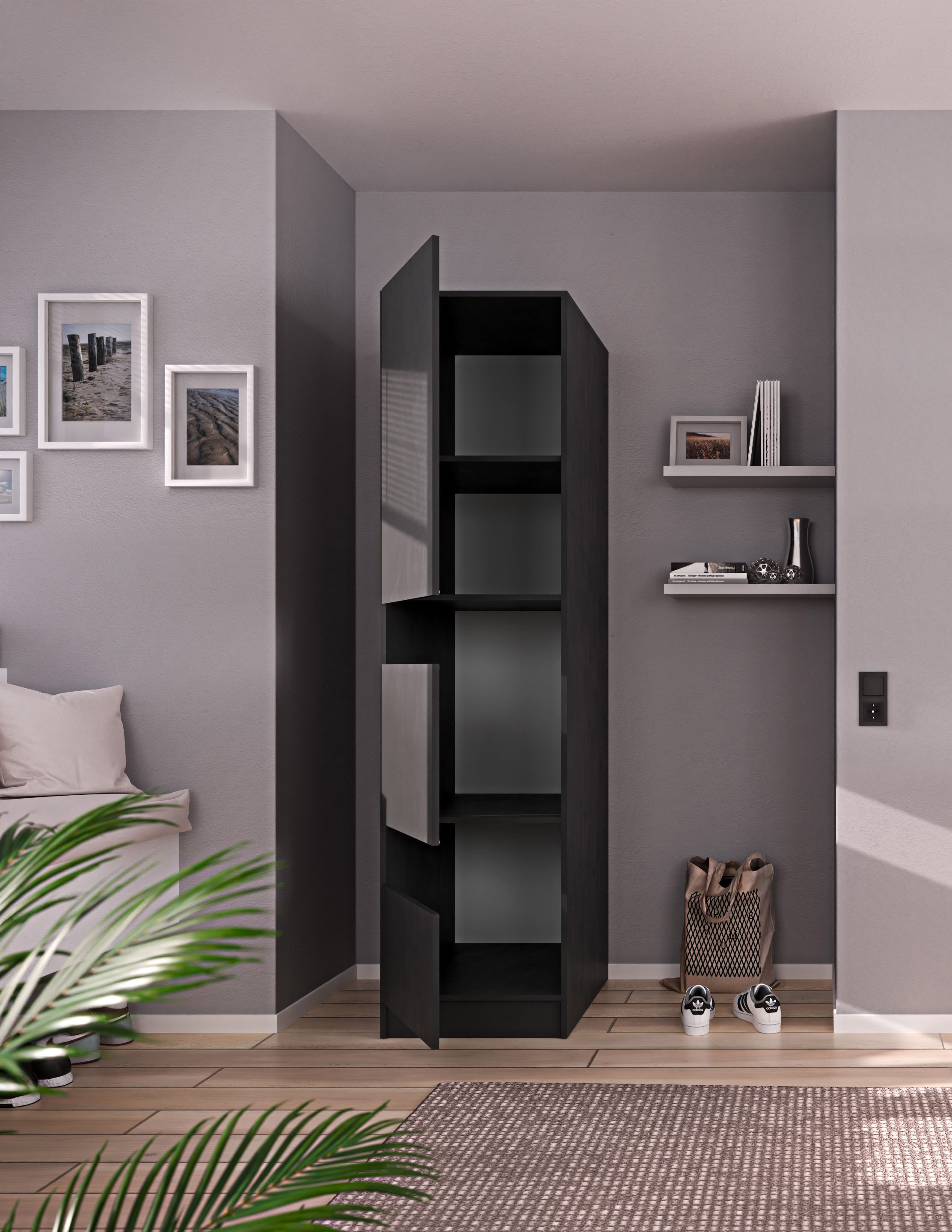 BASIC by Balculina Wäscheschrank »Washhome B/T/H 50x200x68 cm« 1 Stk. tlg. Breite 50cm, höhenverstellbare Metallfüße