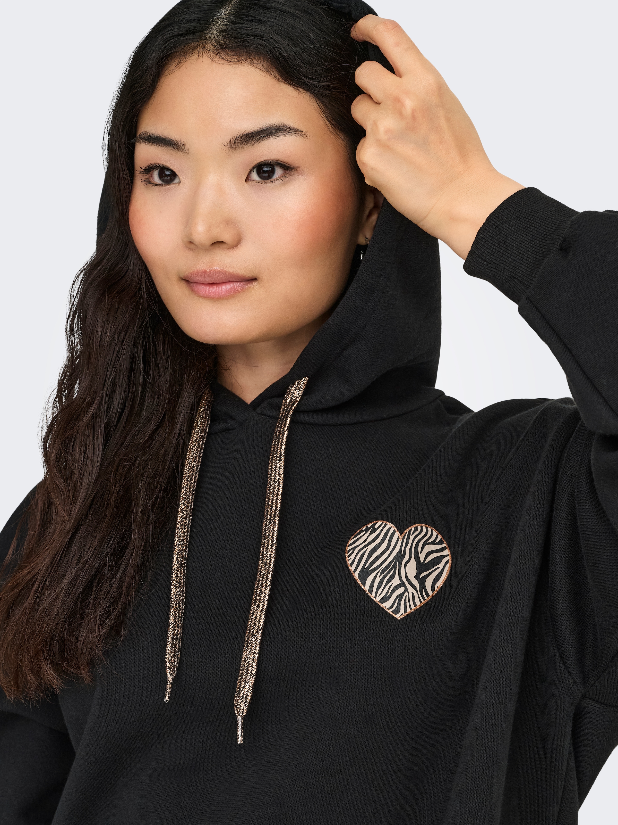 ONLY Kapuzensweatshirt »ONLDAZE L/S ANIMAL HOODIE DETAILS CS SWT«
