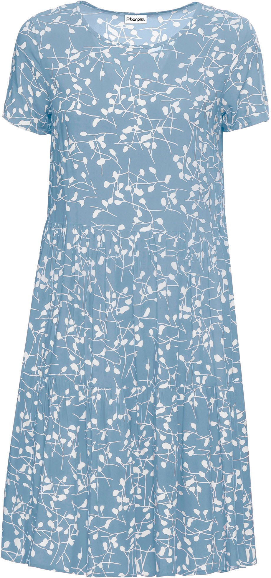 bonprix Minikleid »Minikleid aus fließender Viskose« für femininen Look, aus Viskose, lockere Passform, Kurzarm-Design