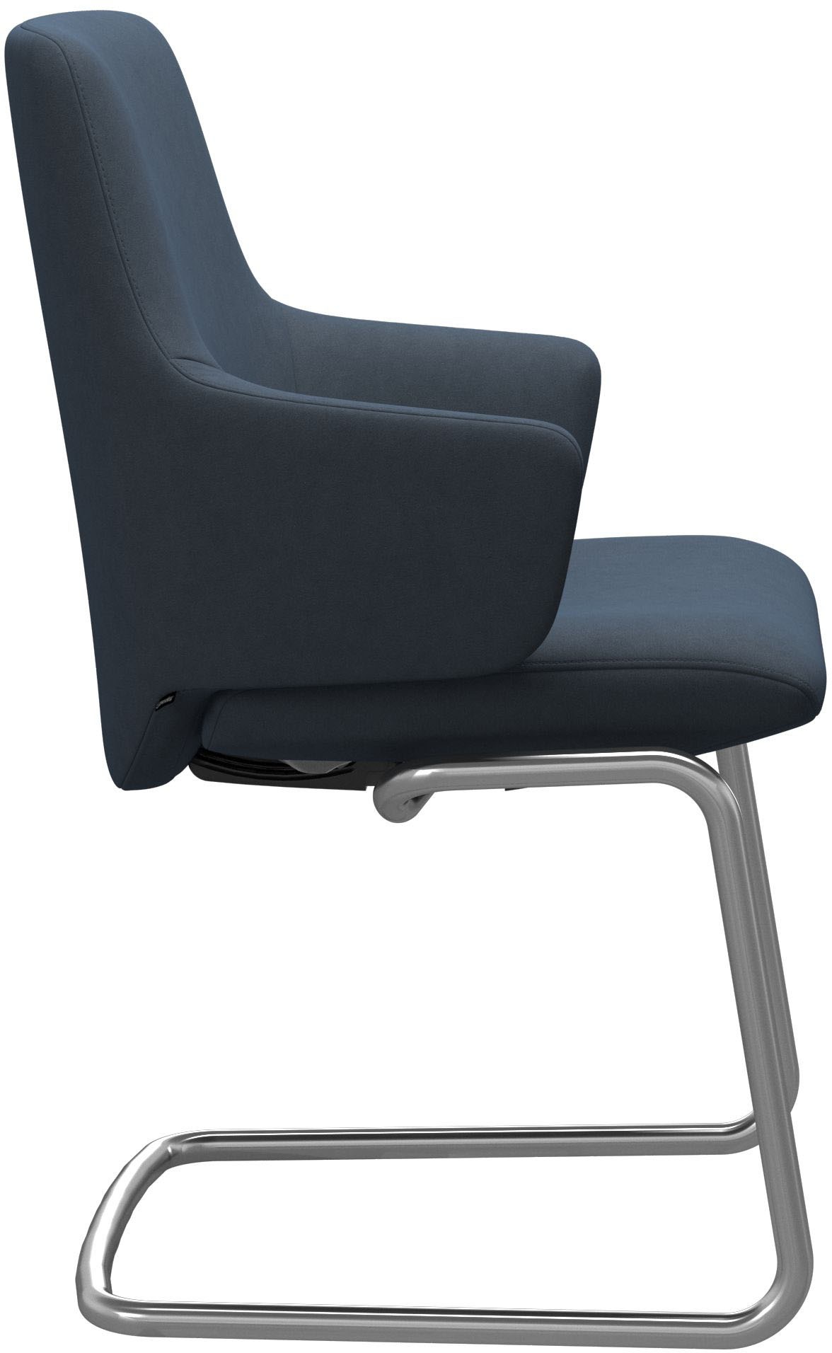 Stressless® Polsterstuhl »Laurel«, Microfaser DINAMICA, Low Back mit Armlehne, Größe L, mit Beinen aus Stahl in Schwarz matt