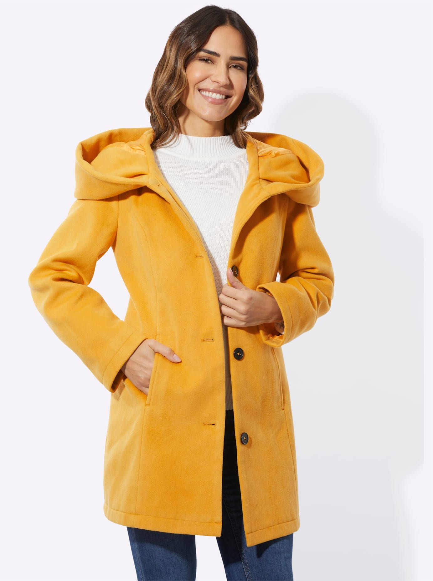 Classic Basics Langjacke, mit Kapuze