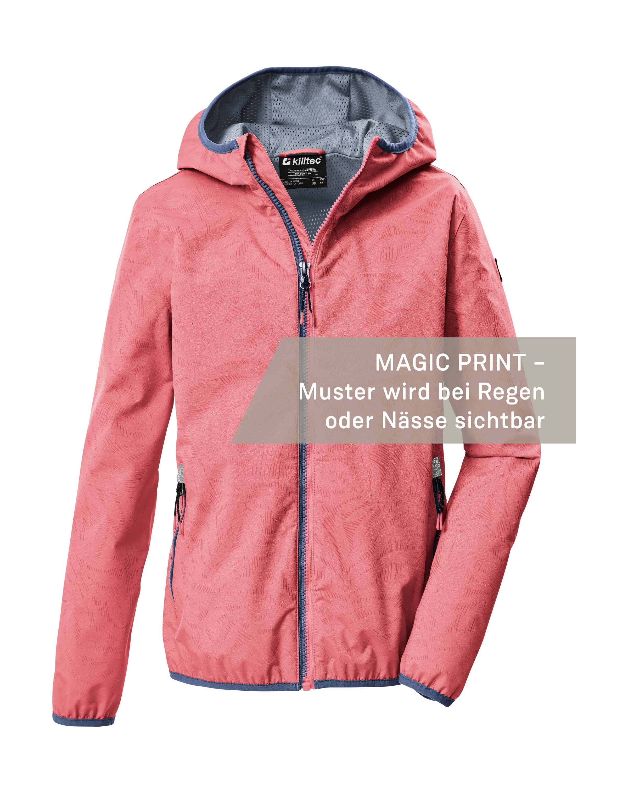 Killtec Funktionsjacke »KOS 156 GRLS JCKT« Wind- und wasserdichte Mädchenjacke mit Magic Print