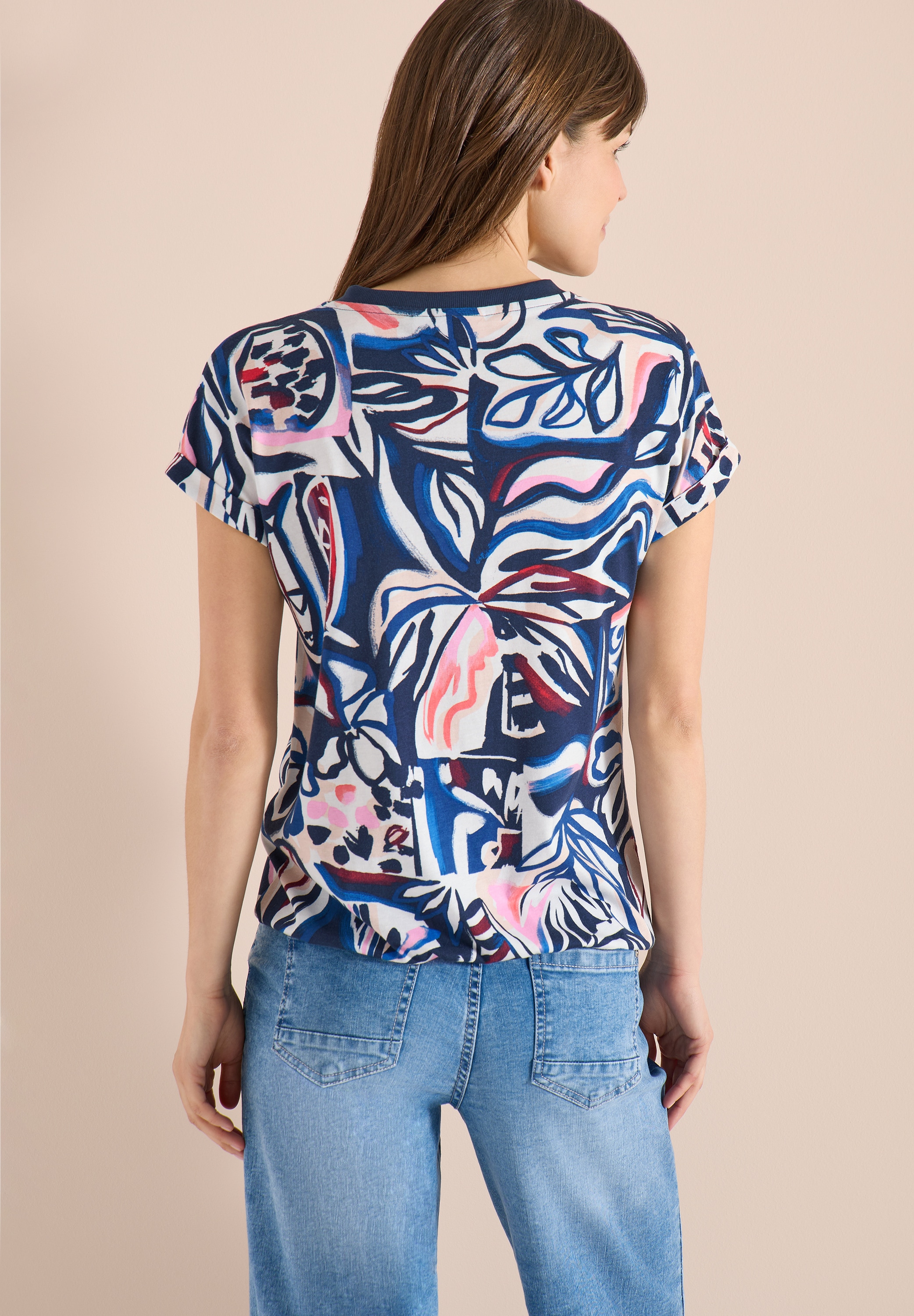 Cecil T-Shirt mit All-Over Print