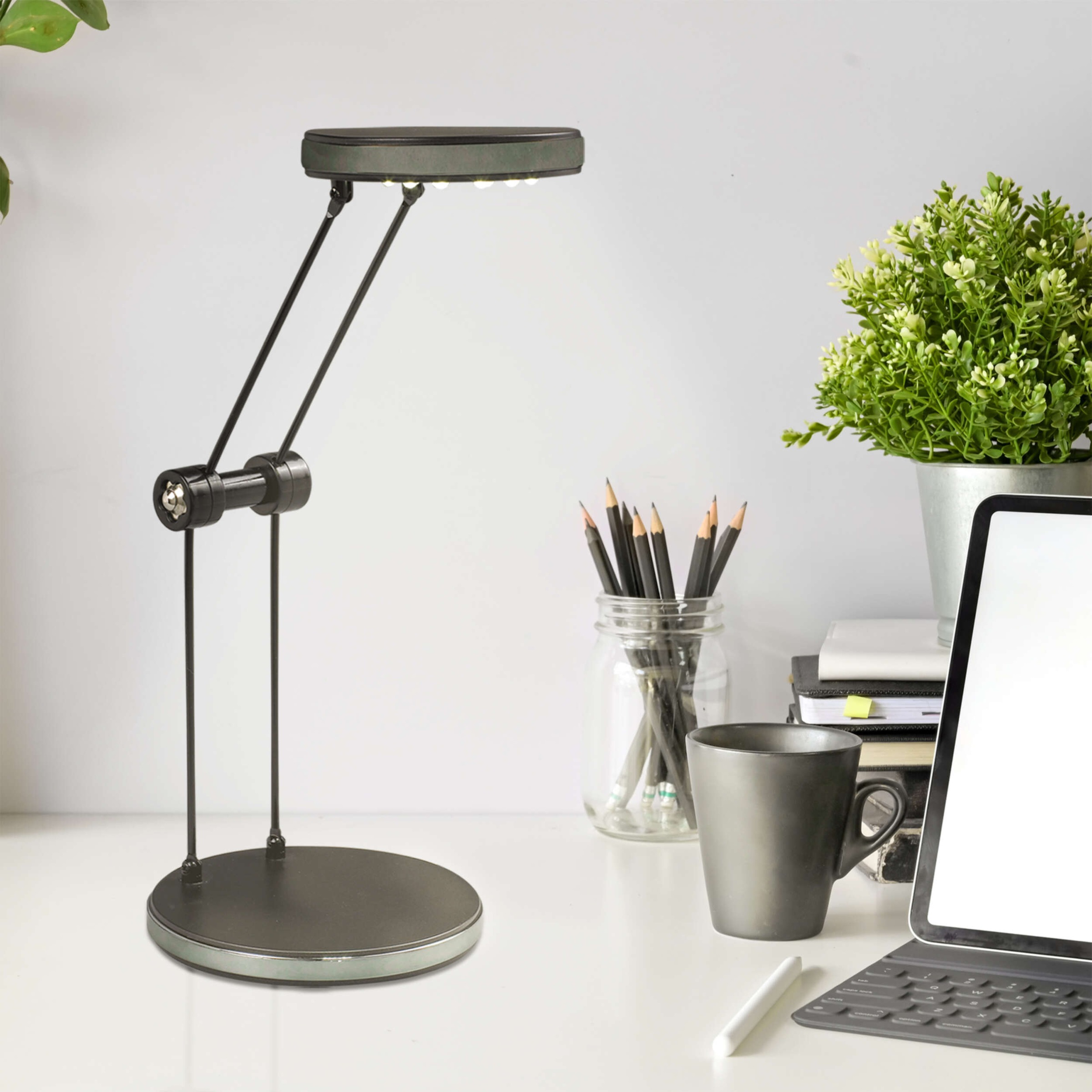 näve LED Tischleuchte »Aleko« LED-Modul 1 Stk. flexibel bewegliches Gestell, ein-/ aus Schnurschalter, H: ca. 30cm