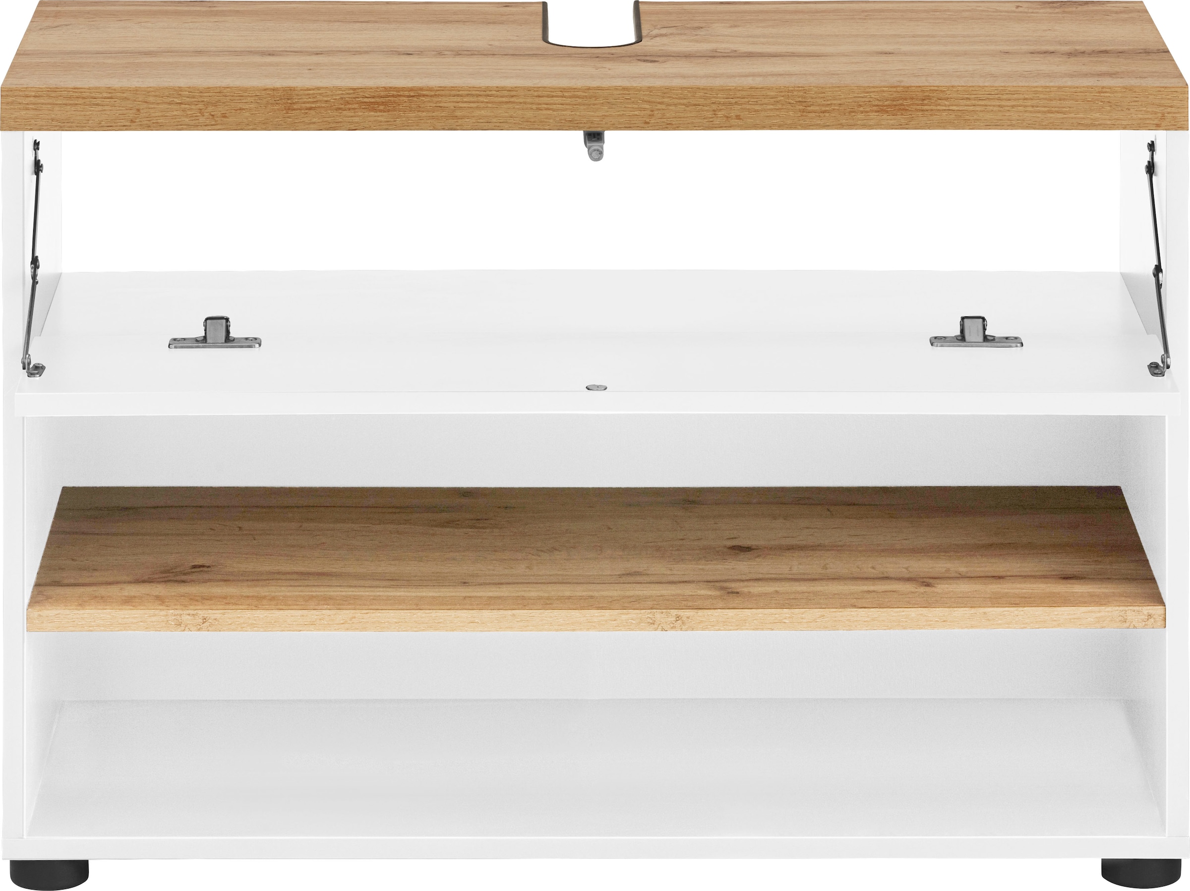 Places of Style Waschbeckenunterschrank »Thessa«, Klappe und Siphonausschnitt, Push-to-open Funktion, BxH: 80 x 56,5 cm