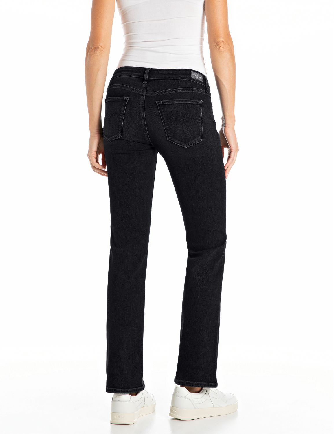 Replay Bootcut-Jeans »NEW LUZ« mit gesticktem R an der Gesäßtasche