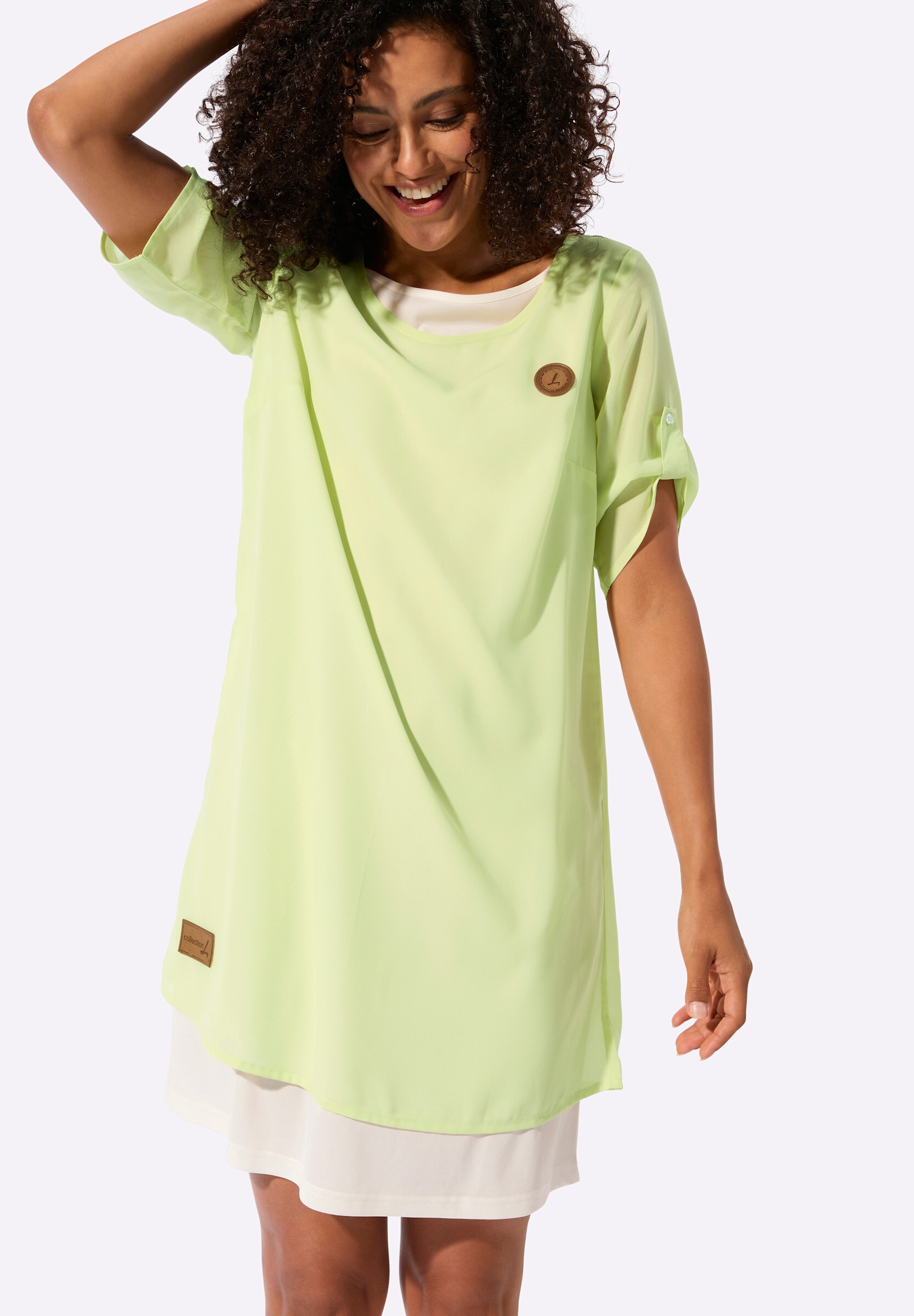 Witt 2-in-1-Kleid »Webkleid Webkleid in pflegeleichter Qualität« Ohne Taschen