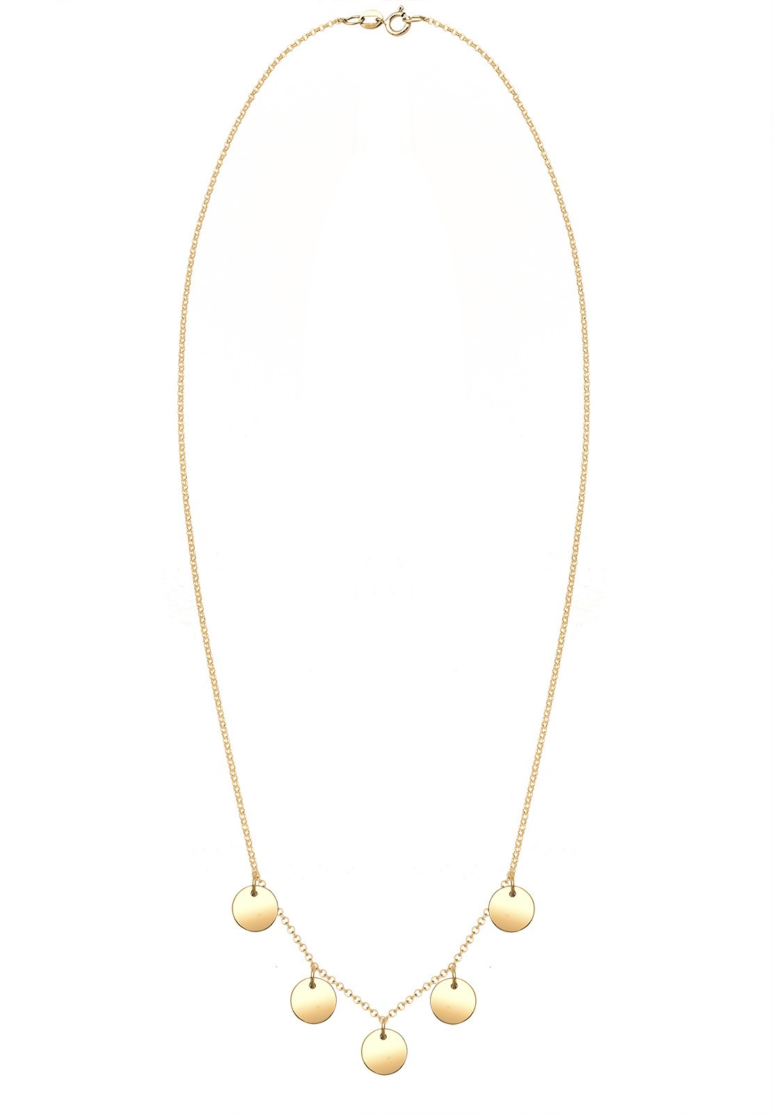 Elli Kette mit Anhänger »Halskette mit 5 Plättchen Anhänger 925 Silber«