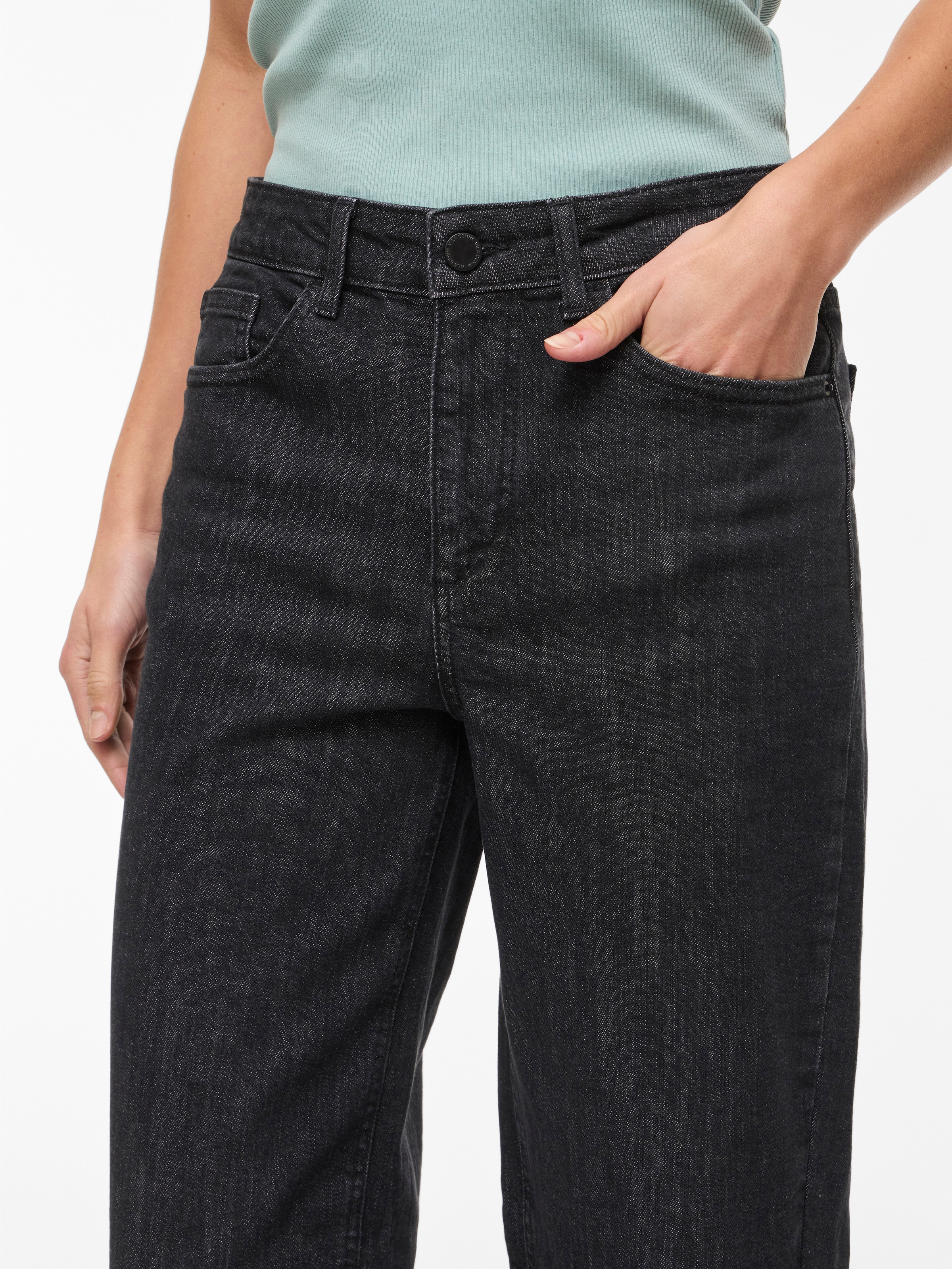 Vila Straight-Jeans »VILISA RW STRAIGHT JEANS ROS - NOOS« Baumwollmischung, regular waist, straight fit