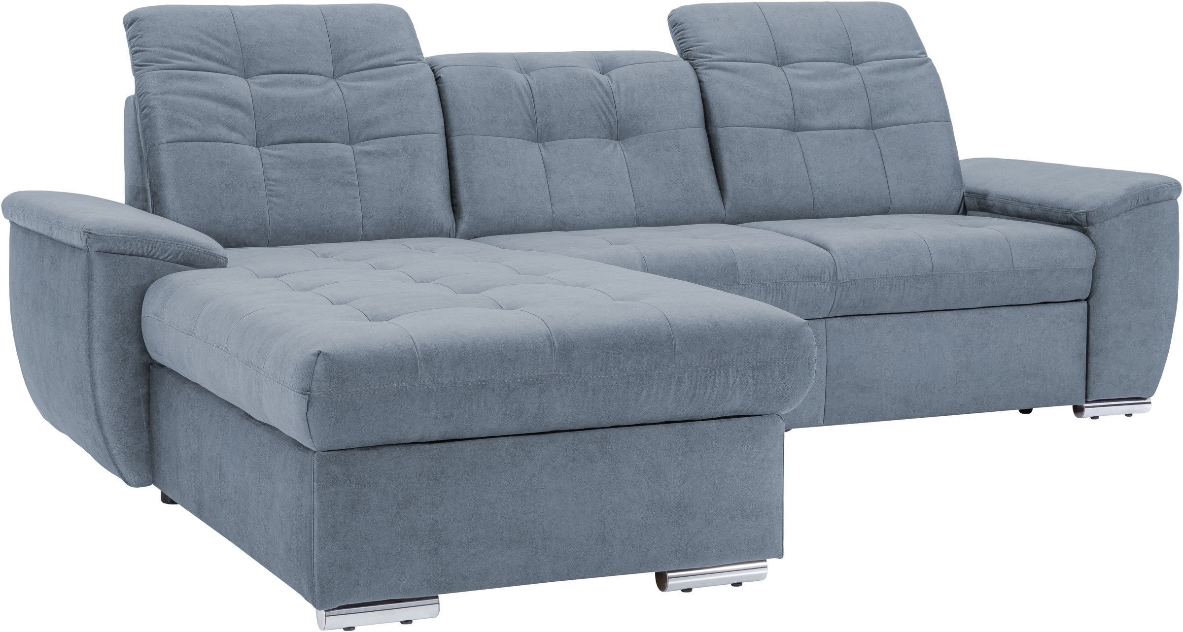 exxpo - sofa fashion Ecksofa »Derby Inkl. Kopfteilverstellung, wahlw. Bett & Bettkasten, L-Form«, EXTRA an Komfort zum Relaxen, Entspannen und Wohlfühlen