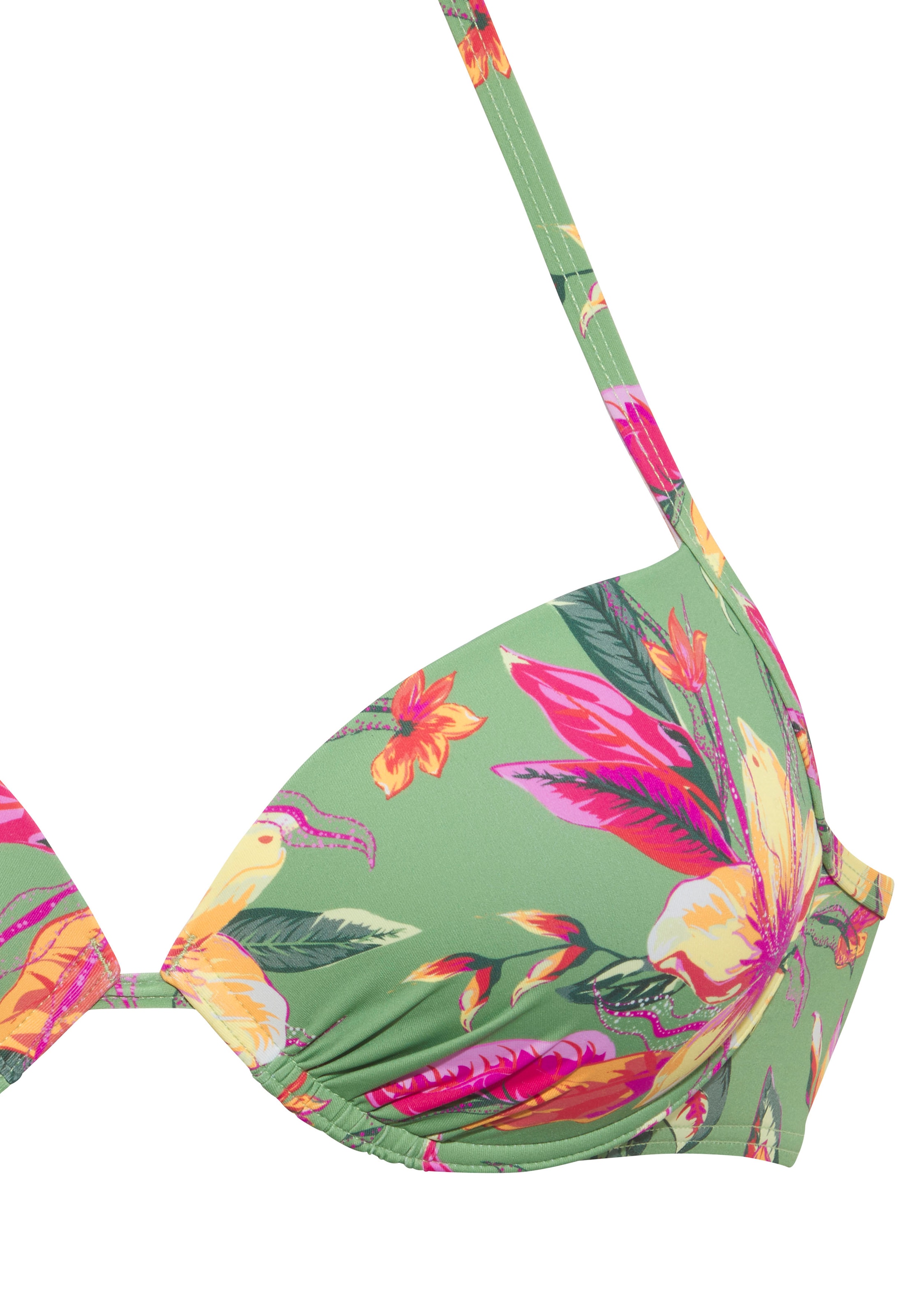 LASCANA Push-Up-Bikini-Top »Malia«, mit tropischem Print