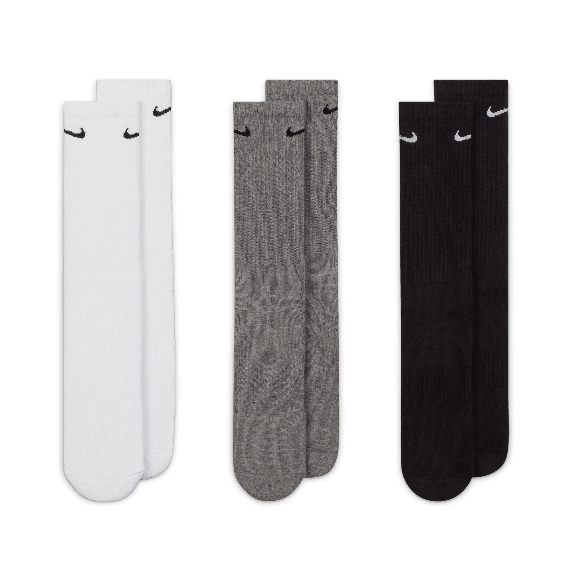 Nike Funktionssocken »U NK EVERYDAY CSH CRW 3PR 132« für Training und sportliche Aktivitäten, mit dicker Frottee-Sohle