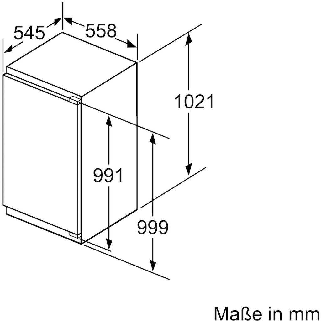 SIEMENS Einbaukühlschrank »KI31RADD0«, KI31RADD0, 102,1 cm hoch, 55,8 cm breit