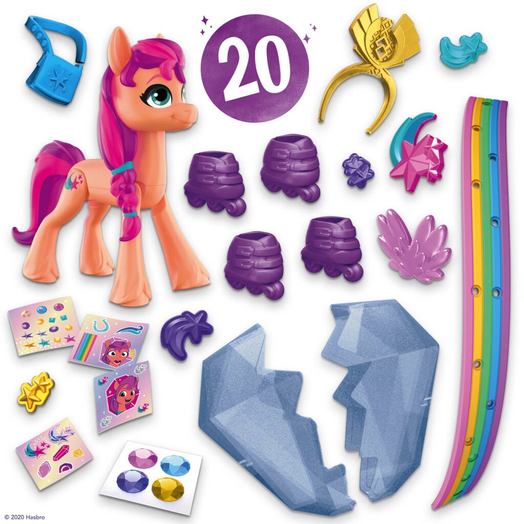 Hasbro Spielfigur »My Little Pony, A New Generation - Kristall-Abenteuer Sunny Starscout«, mit Kristallbehälter und Freundschaftsarmband