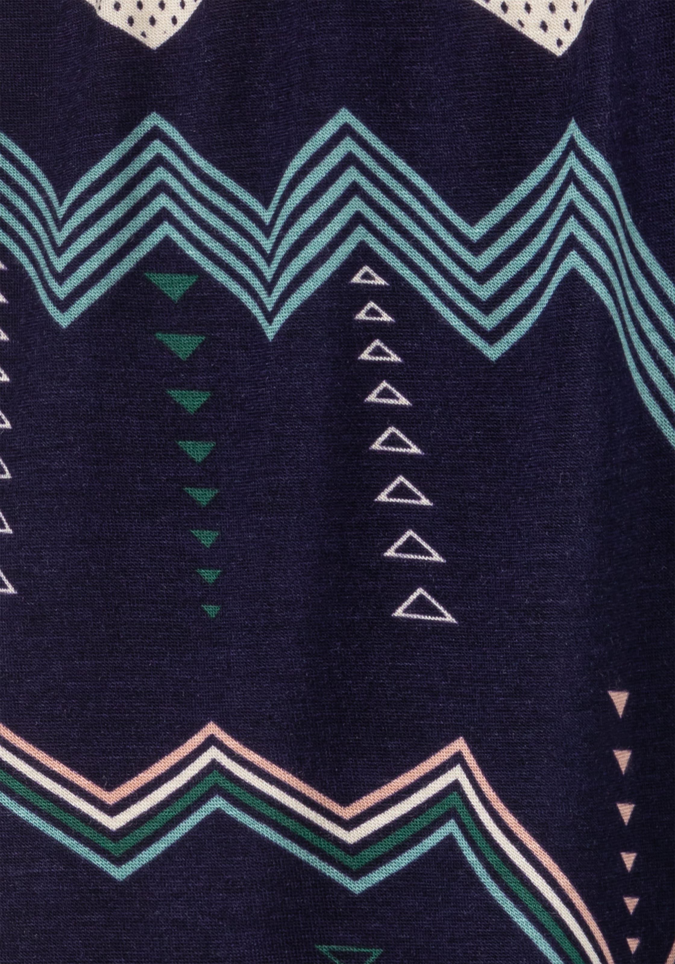 LASCANA Pyjamashorts, mit grafischem Zick-Zack Muster