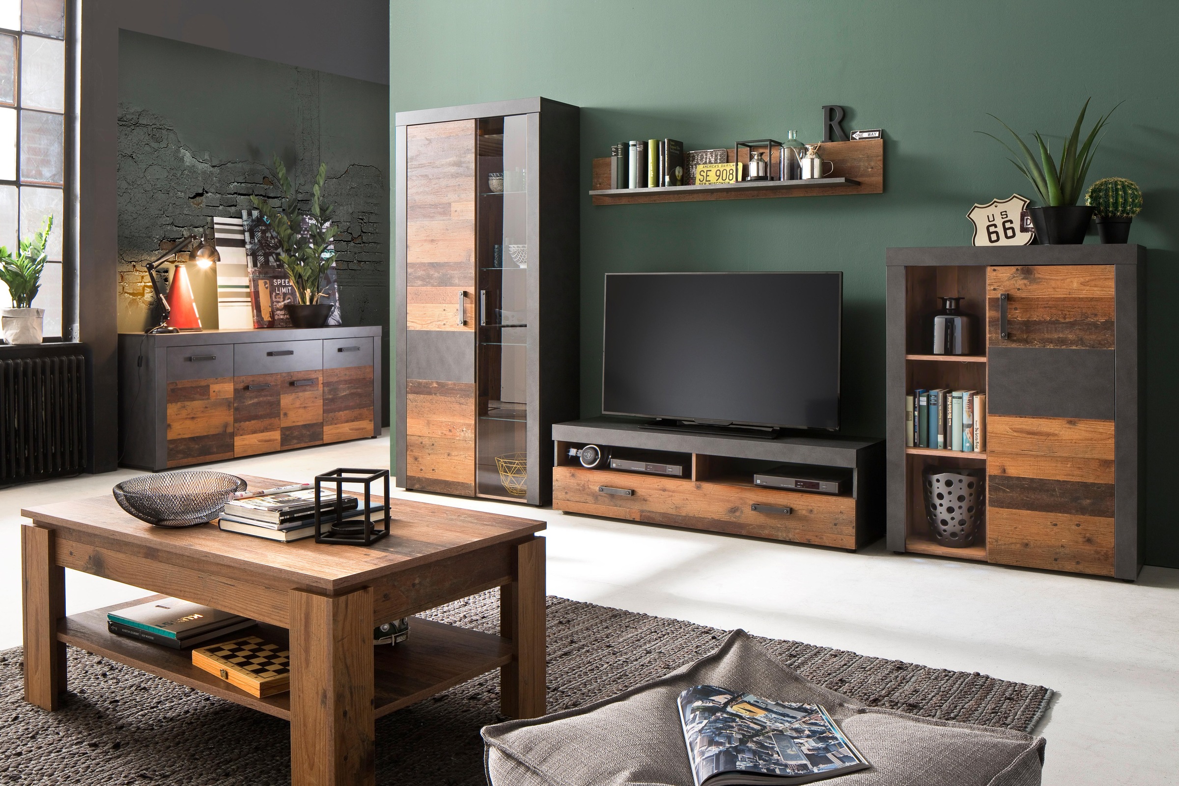 INOSIGN Sideboard »Ilana«, Sideboard mit 4 Türen & 1 Schublade - (B/T/H) 178/40/76 cm