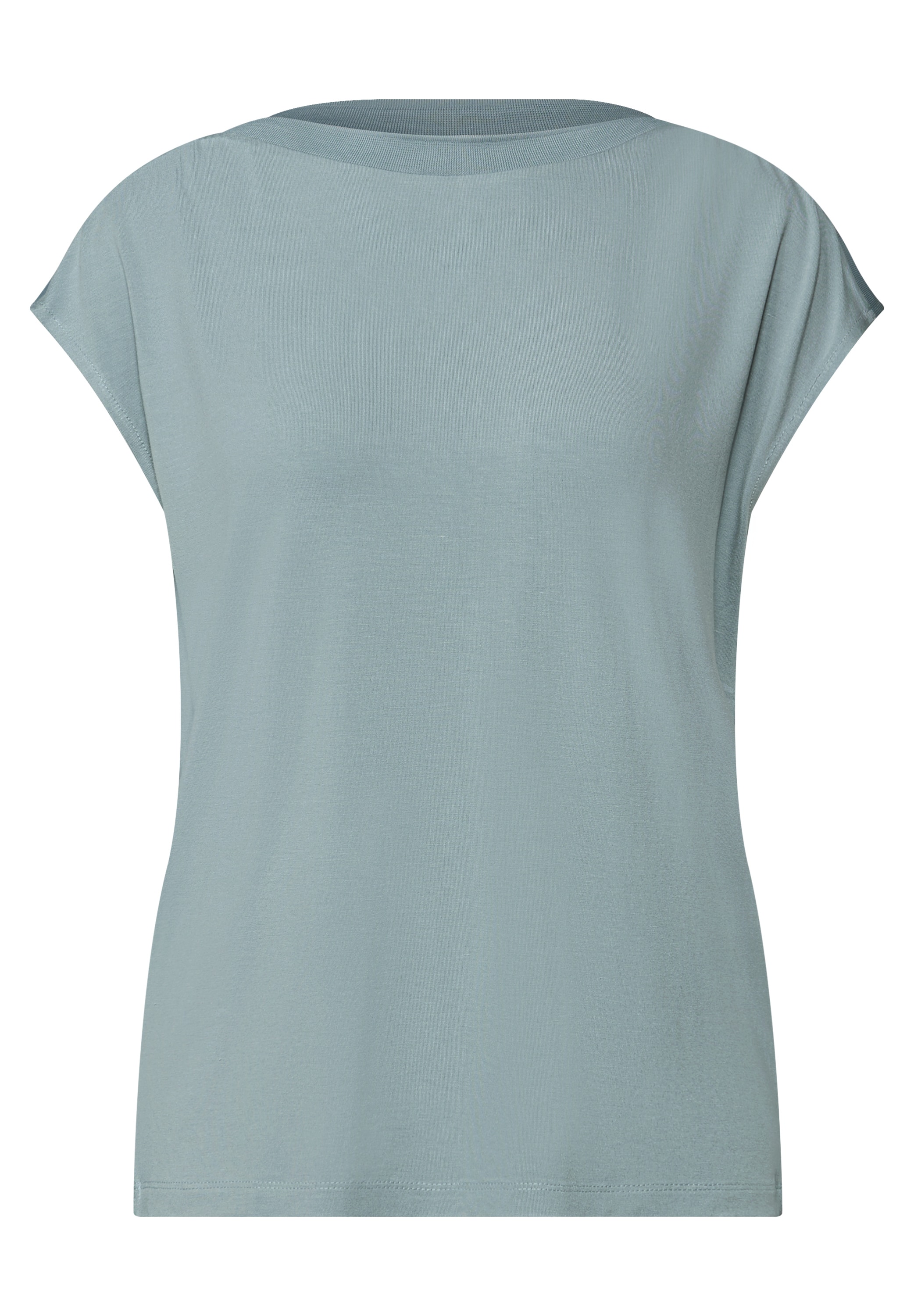 STREET ONE T-Shirt, U-Boot Shirt mit Rippdetail