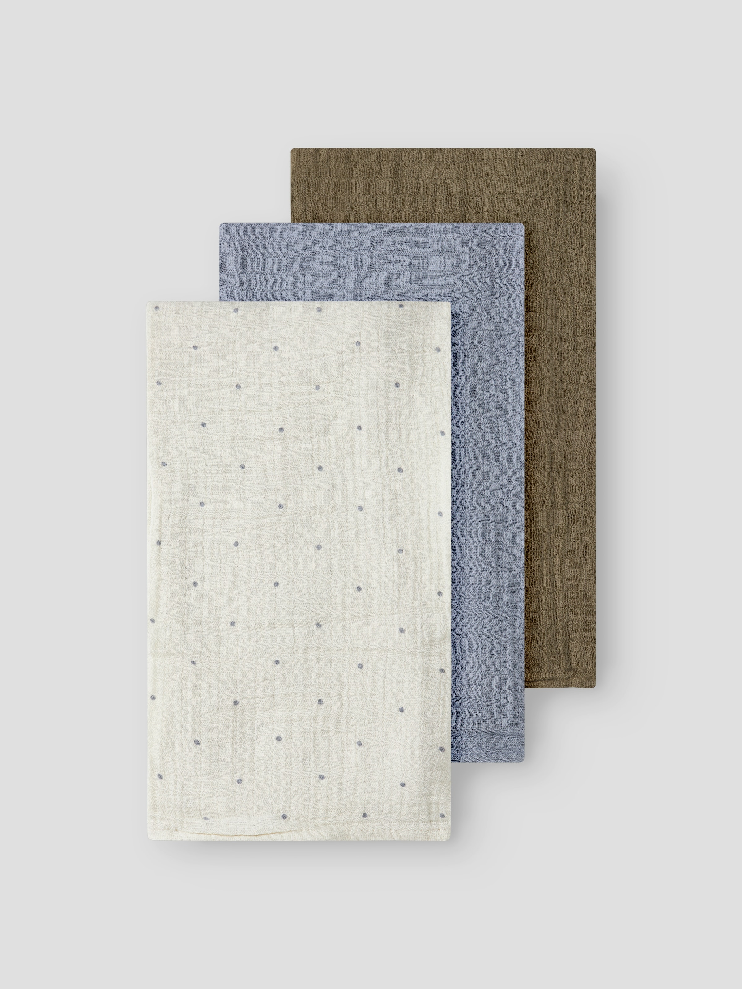 Lil' Atelier Multifunktionstuch »NBNISLEYS 3PACK NAPPIES LIL NOOS« 3 Stk. aus Baumwolle, bequeme Passform, mit Blumenmuster und Uni-Look