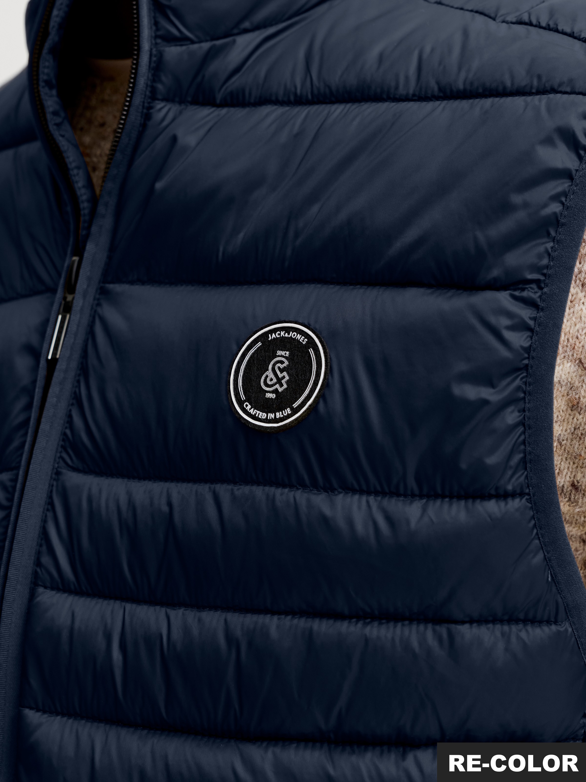 Jack & Jones Steppweste »JJEKINGSLEY LIGHT BODYWARMER COLLAR NOOS« Kunstfaser, regular fit