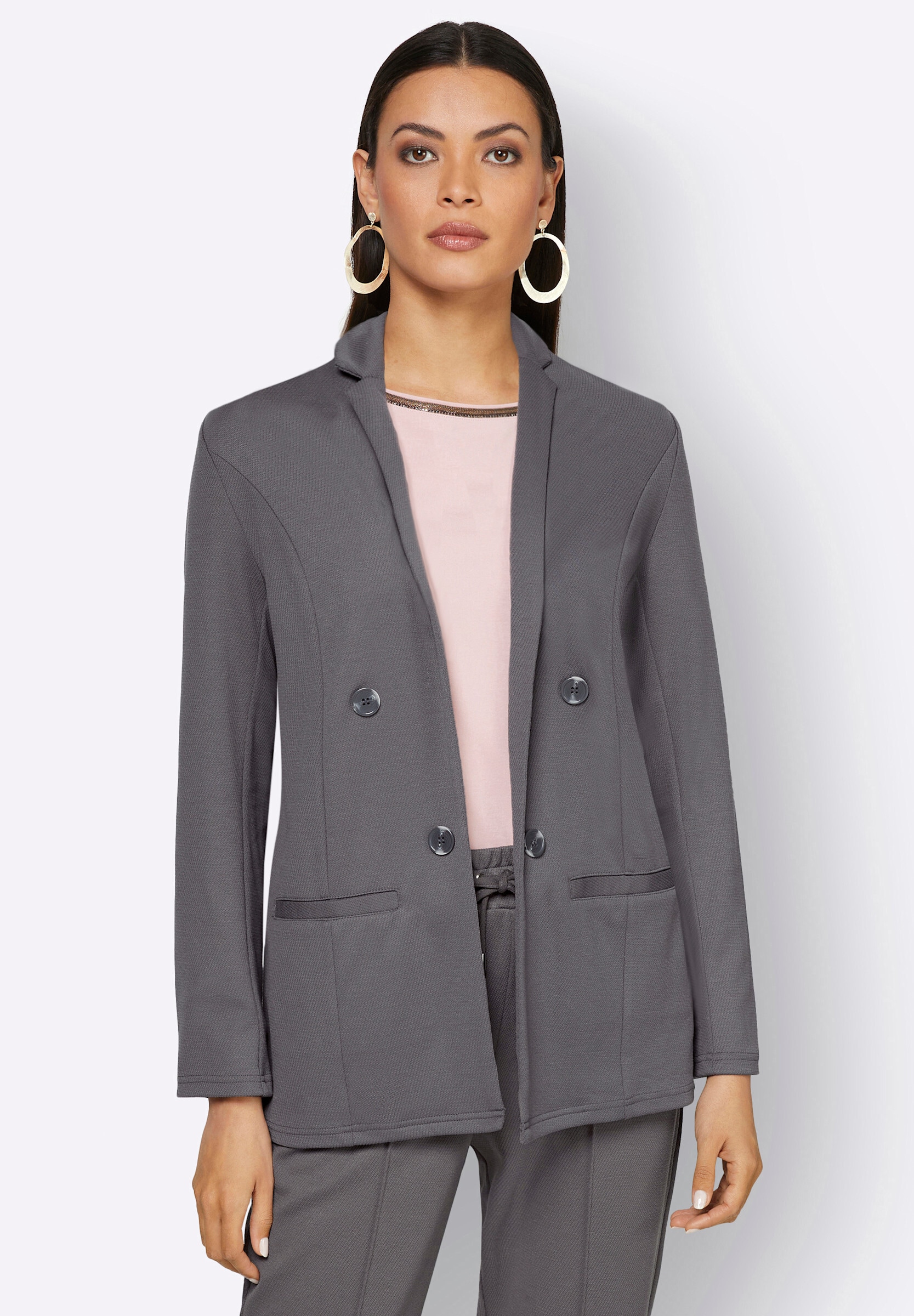 creation L Blusenblazer »Blazer Blazer mit Schmuckknöpfen«