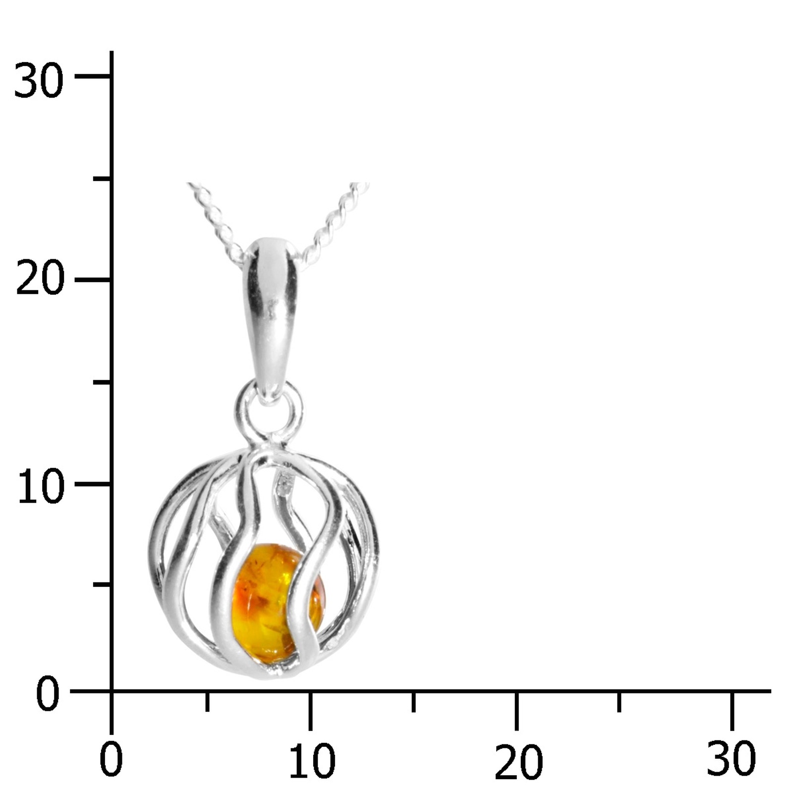 OSTSEE-SCHMUCK Kette mit Anhänger »- Sinja - Silber 925/000 - Bernstein«