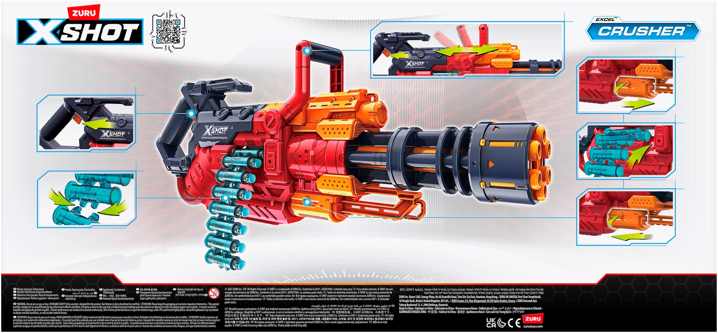 XSHOT Blaster »XSHOT, Excel Crusher Blaster mit Darts«