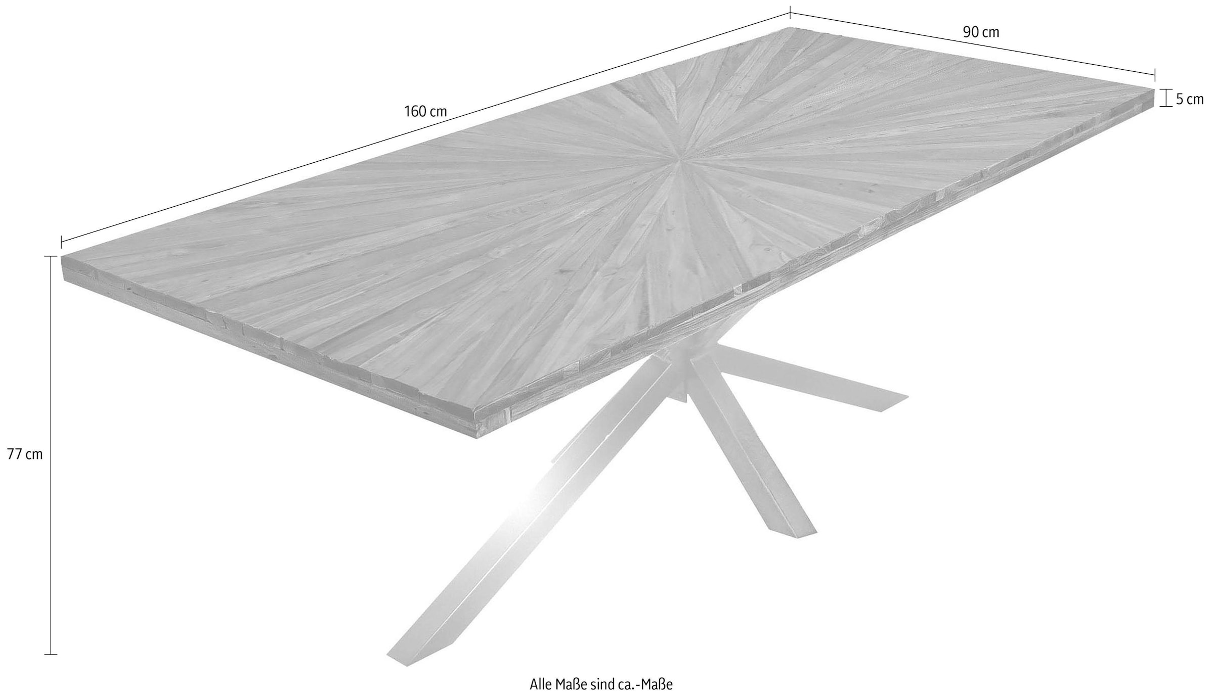 SIT Esstisch »Tops&Tables«, aus recyceltem Altholz Teak