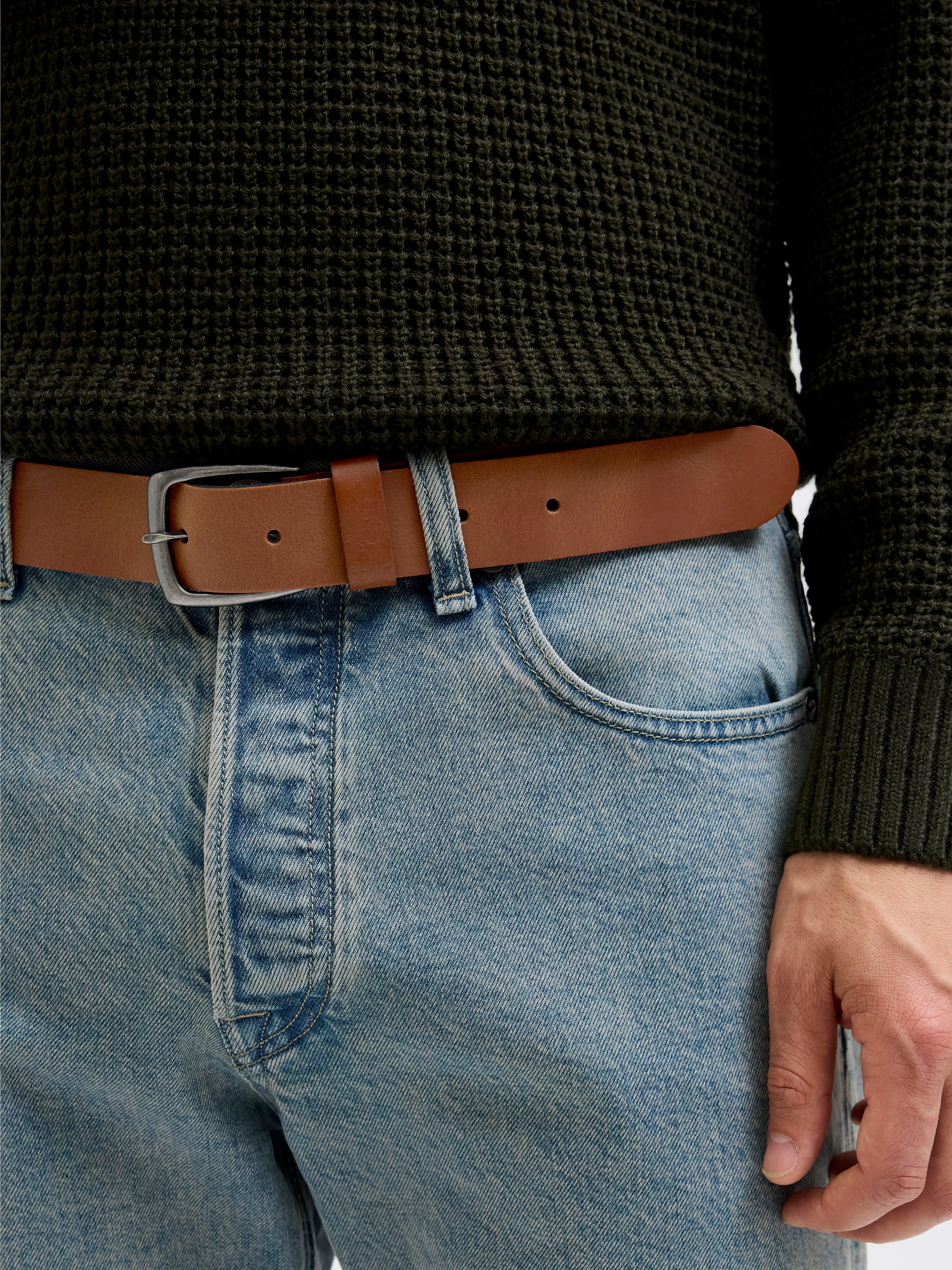 Jack & Jones Ledergürtel »JACMICHAEL LEATHER BELT SN«