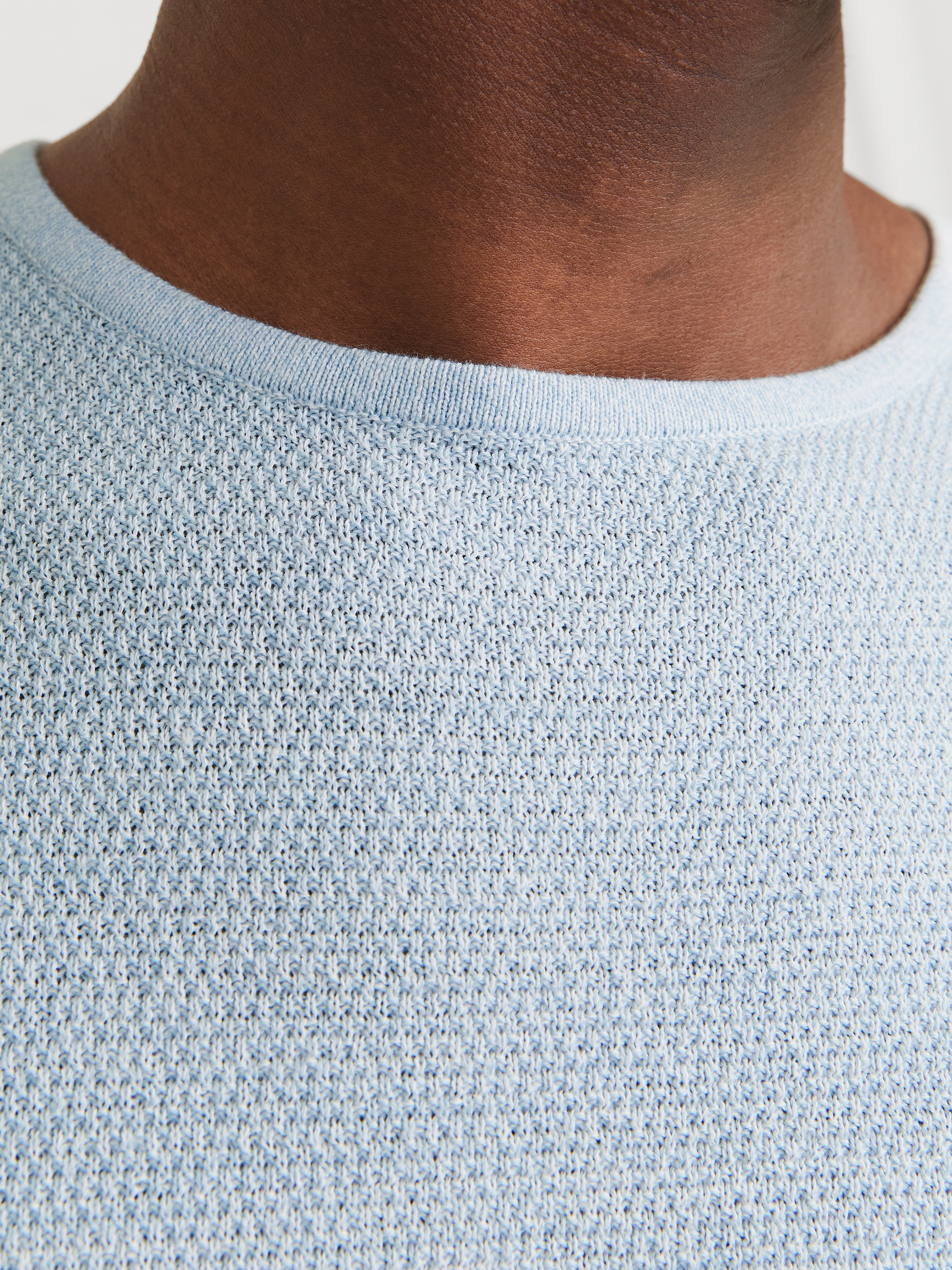 Jack & Jones Rundhalspullover »JJEGEORGE KNIT CREW NECK NOOS«, in Strick Optik