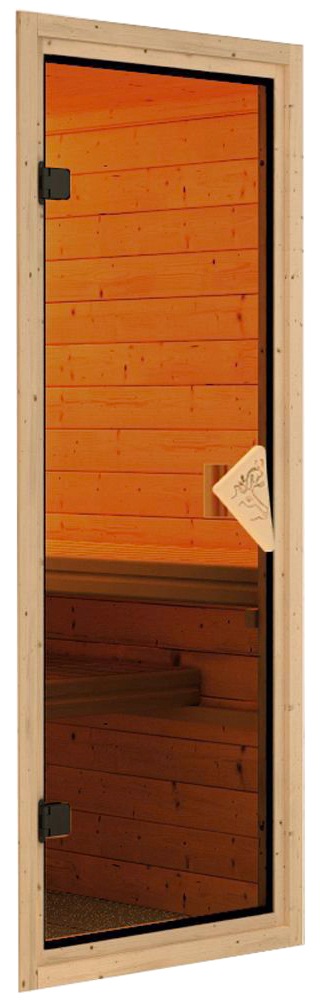 Karibu Sauna »Aline 1«, (Set), 9-kW-Bio-Ofen mit externer Steuerung