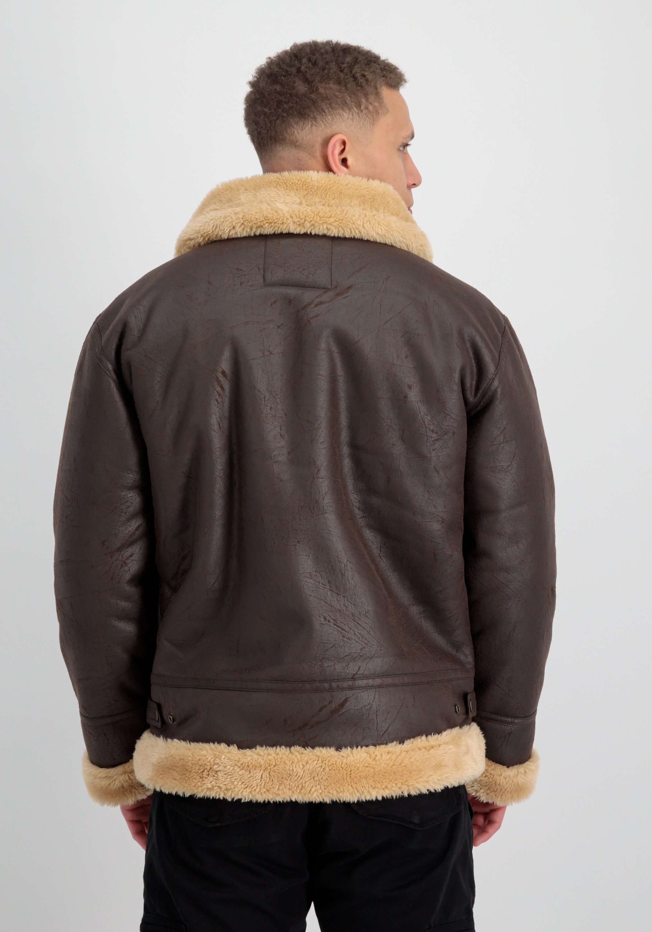 Alpha Industries Lederjacke »B-3 Faux Leather Lederjacke«
