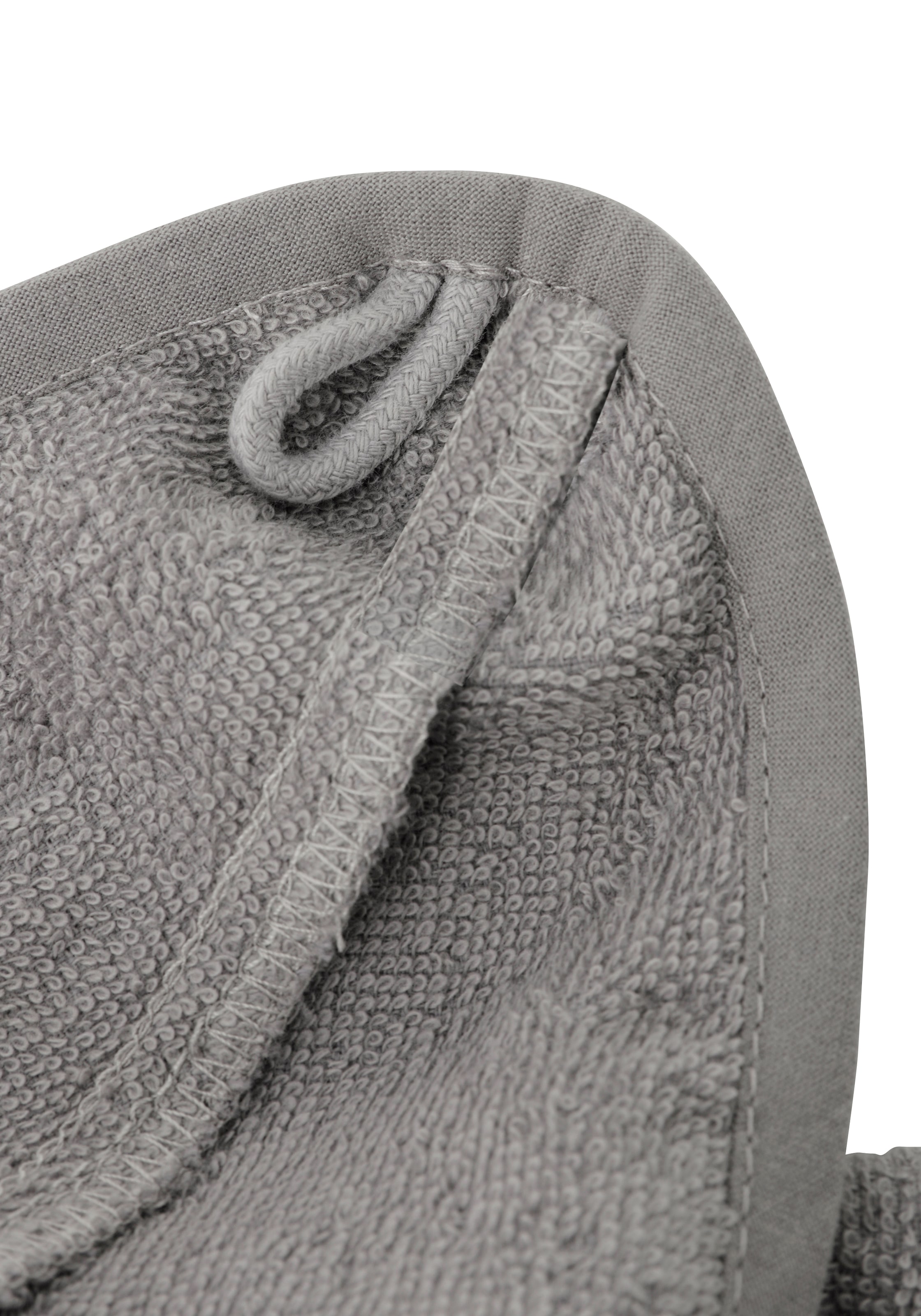 OTTO home Damenbademantel »Sennia, ideal für Sauna & Spa, Hotelbademantel, Morgenmantel« 2 Stk. Steifendetails, 100% Baumwolle, mit GRATIS-Zugabe: 1x Turban-Handtuch