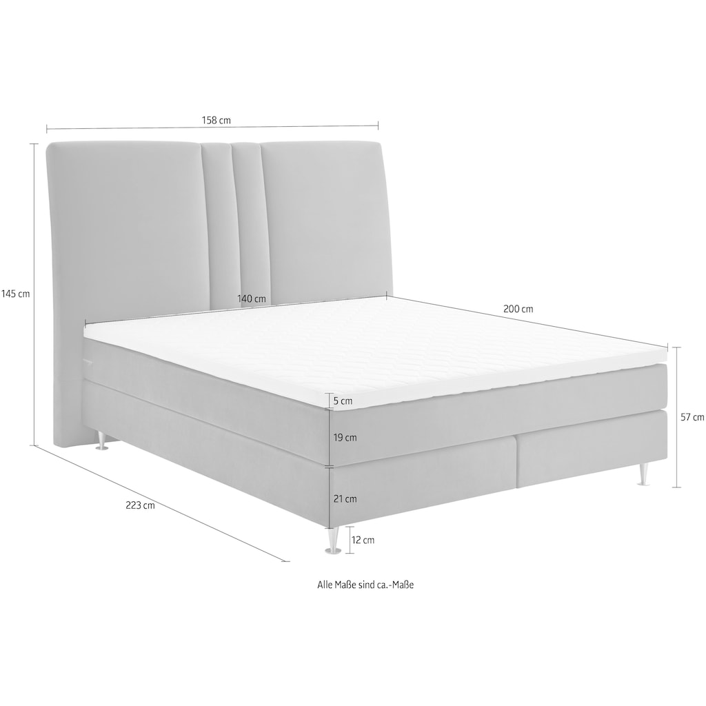 ATLANTIC home collection Boxspringbett »Rita«