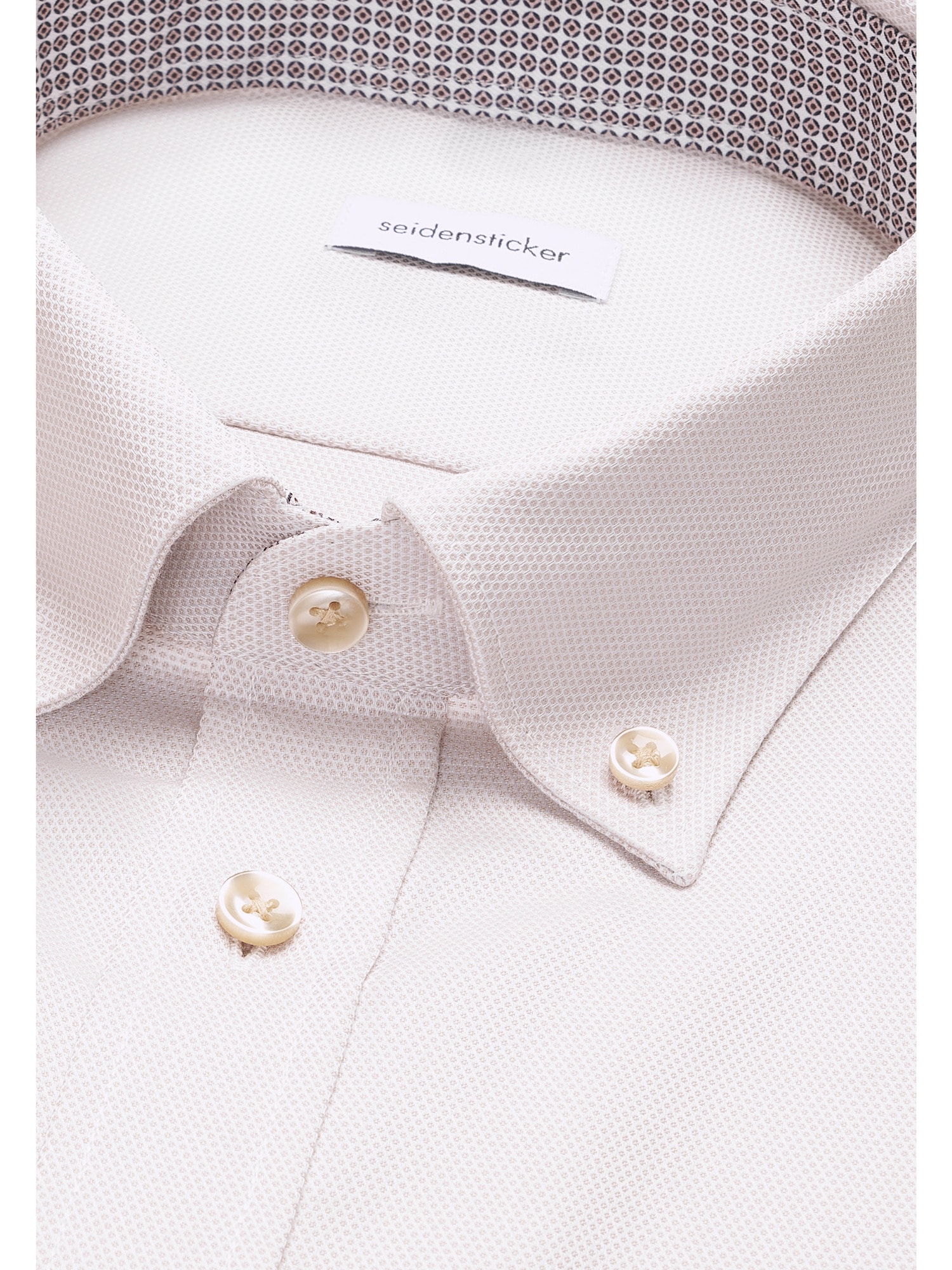 seidensticker Businesshemd »Schwarze Rose« Shaped 1/2 Button-Down-Kragen Struktur