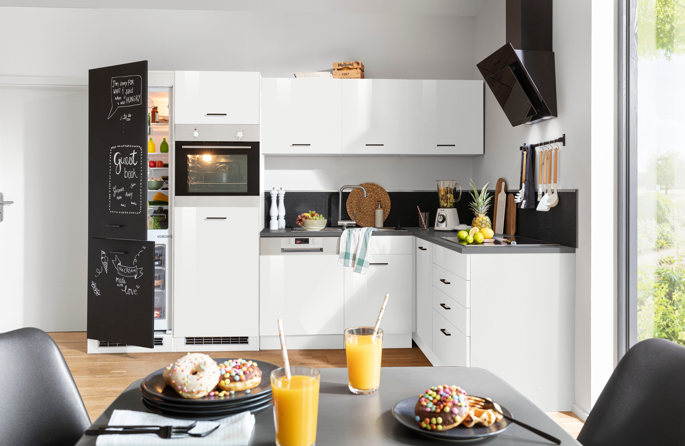 KOCHSTATION Winkelküche »KS-Trier« mit E-Geräten, Stellbreite 290/190 cm