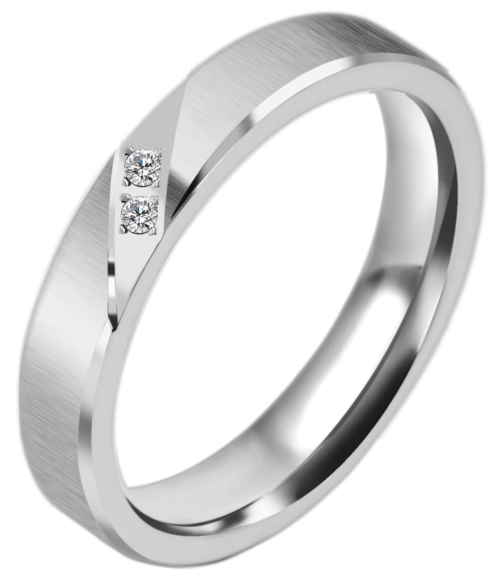 Adelia´s Fingerring »Damen Ring aus Edelstahl mit Strass Steinchen«