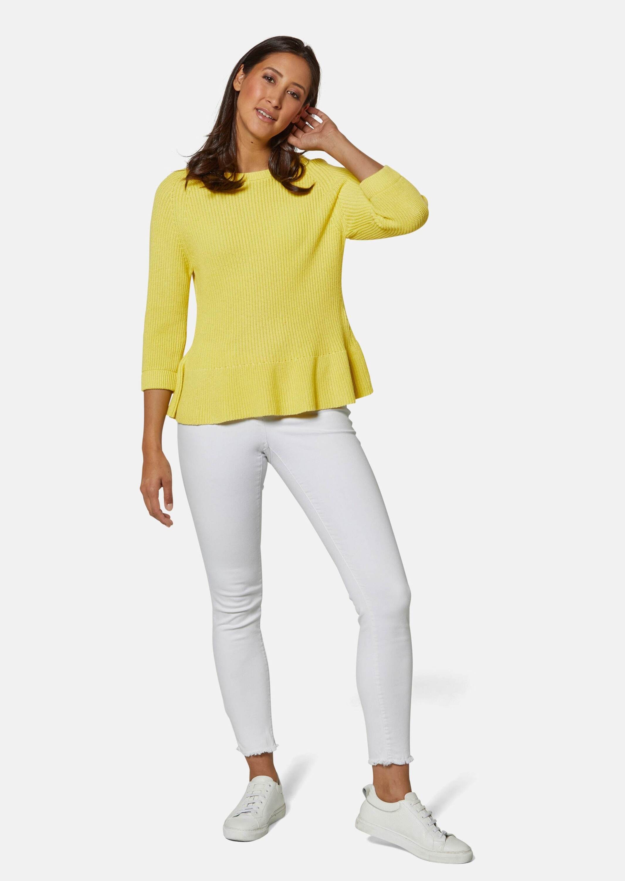 MADELEINE Longpullover »Pullover Pullover mit Schößchen«